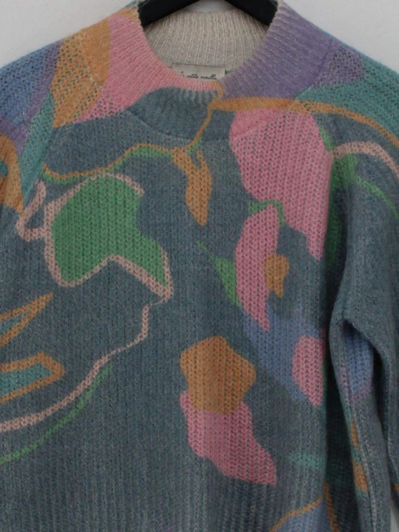 Frnch Women's Jumper M Multi Graphic 100% Wool Crew Neck Pullover - Image 3