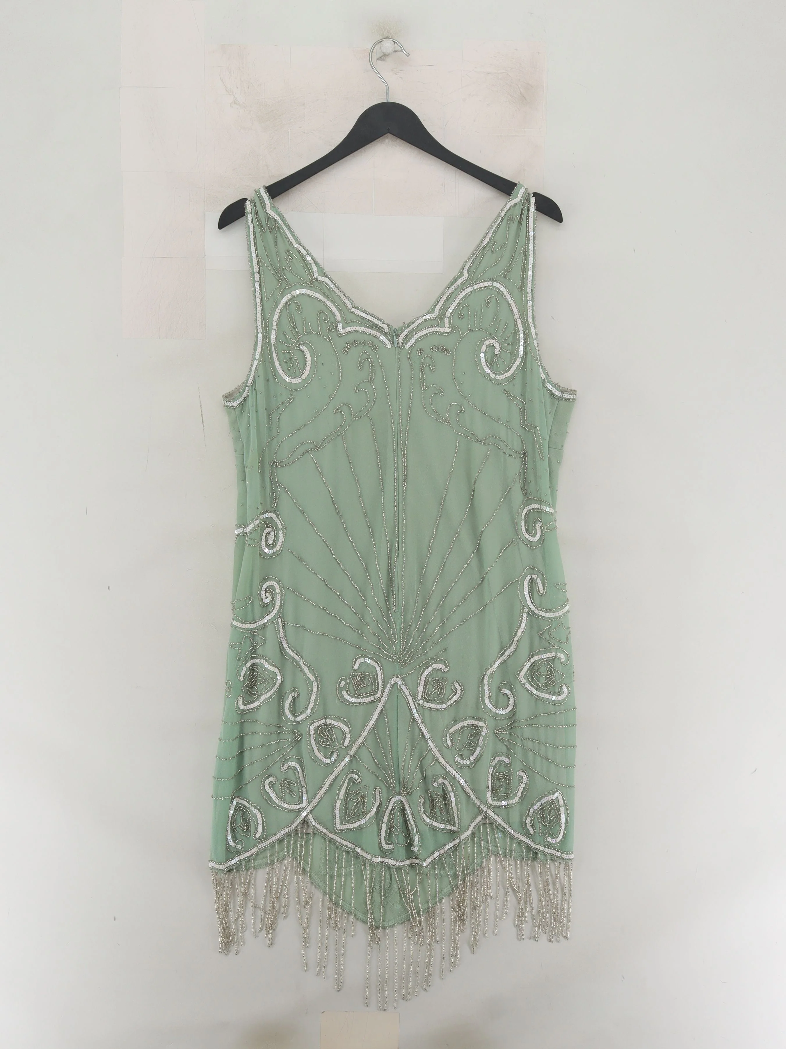 Frock and Frill Mini Dress UK16 in Green - Image 2