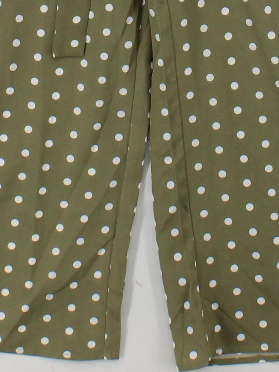 FS Collection Women's Jumpsuit UK 8 Green Polkadot 100% Other Wide-Leg Jumpsuit - Image 4