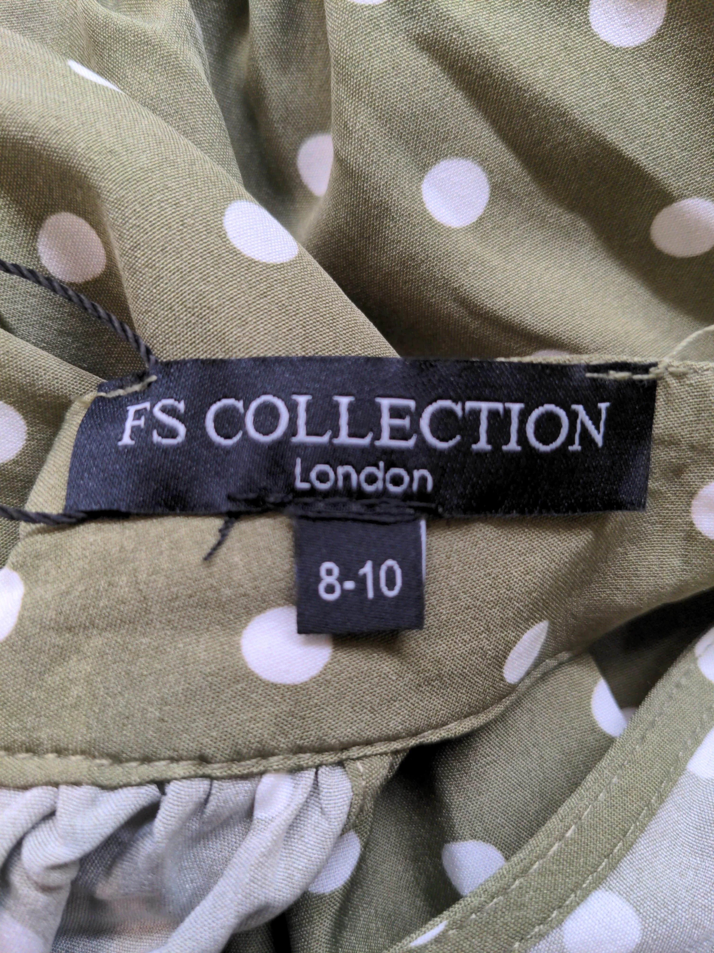 FS Collection Women's Jumpsuit UK 8 Green Polkadot 100% Other Wide-Leg Jumpsuit - Image 5