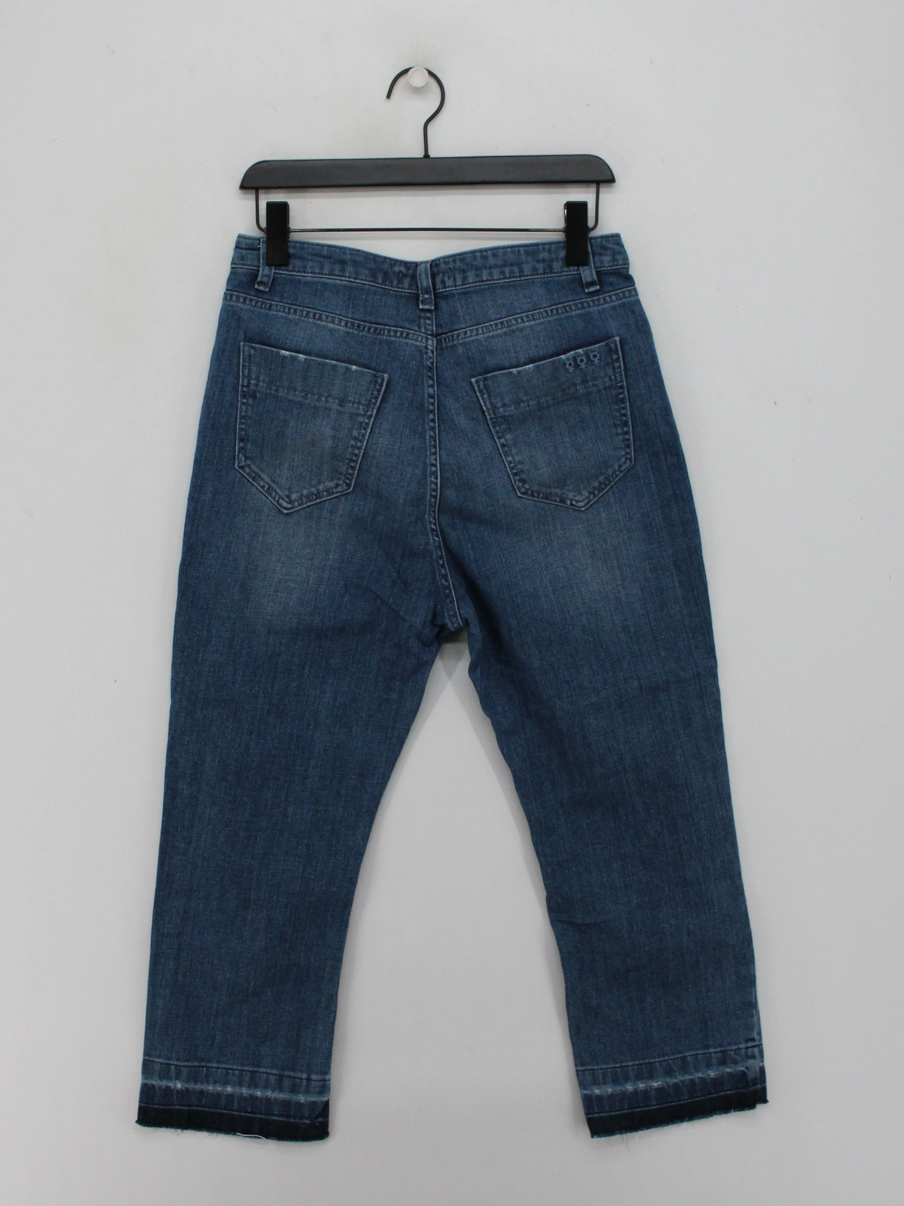 FUNKY STAFF Women's Jeans M Blue 100% Lyocell Modal Cropped - Image 2