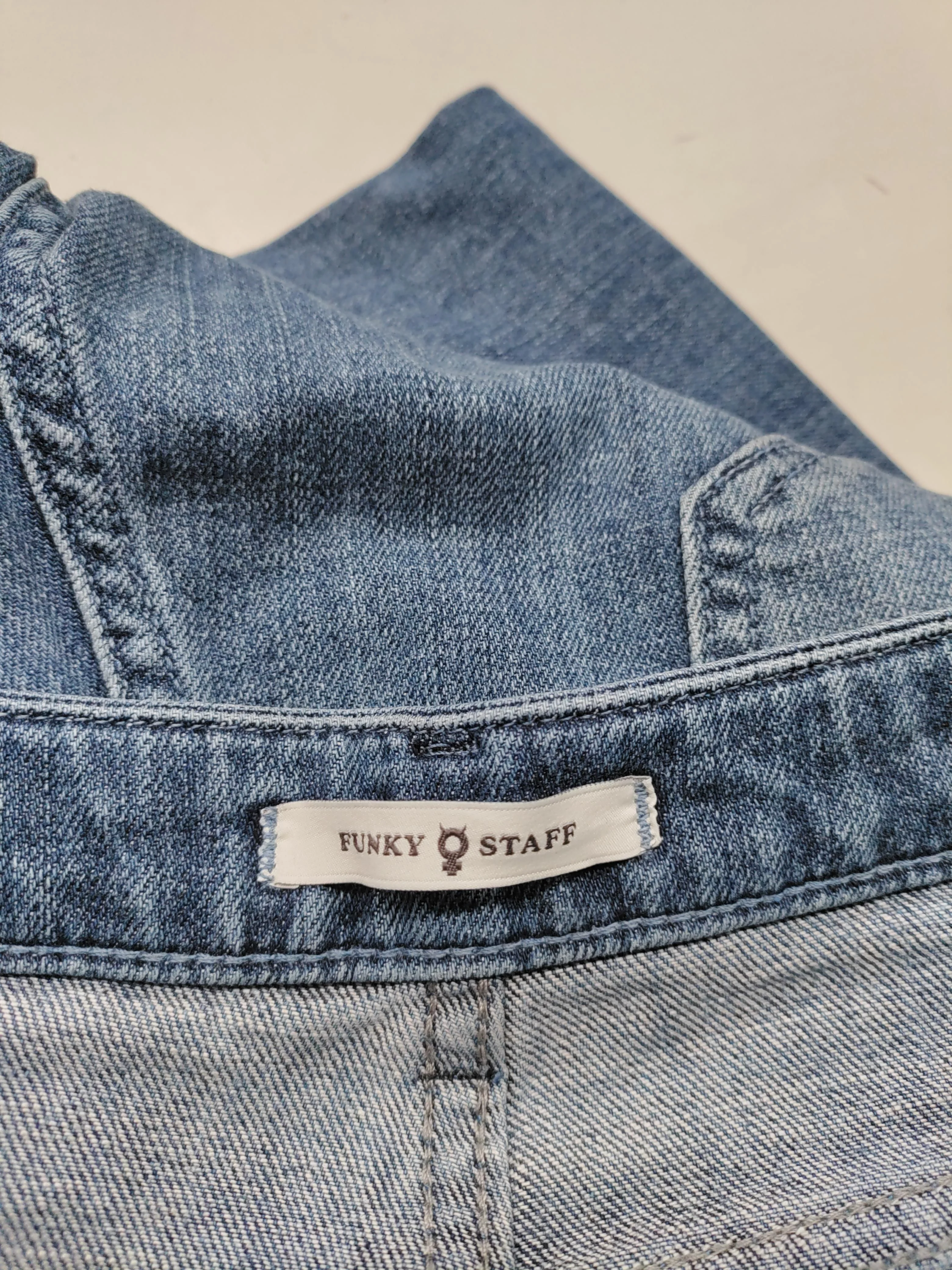 FUNKY STAFF Women's Jeans M Blue 100% Lyocell Modal Cropped - Image 5