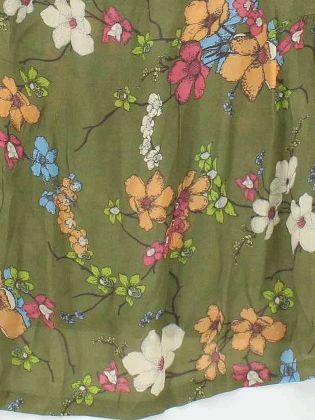 FUNKY STAFF Women's Top M Green Viscose with Silk Basic - Image 4