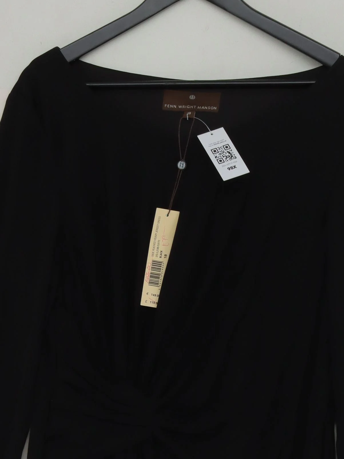 FWM (Fenn Wright Manson) Jumper Midi Dress UK18 in Black - Image 3