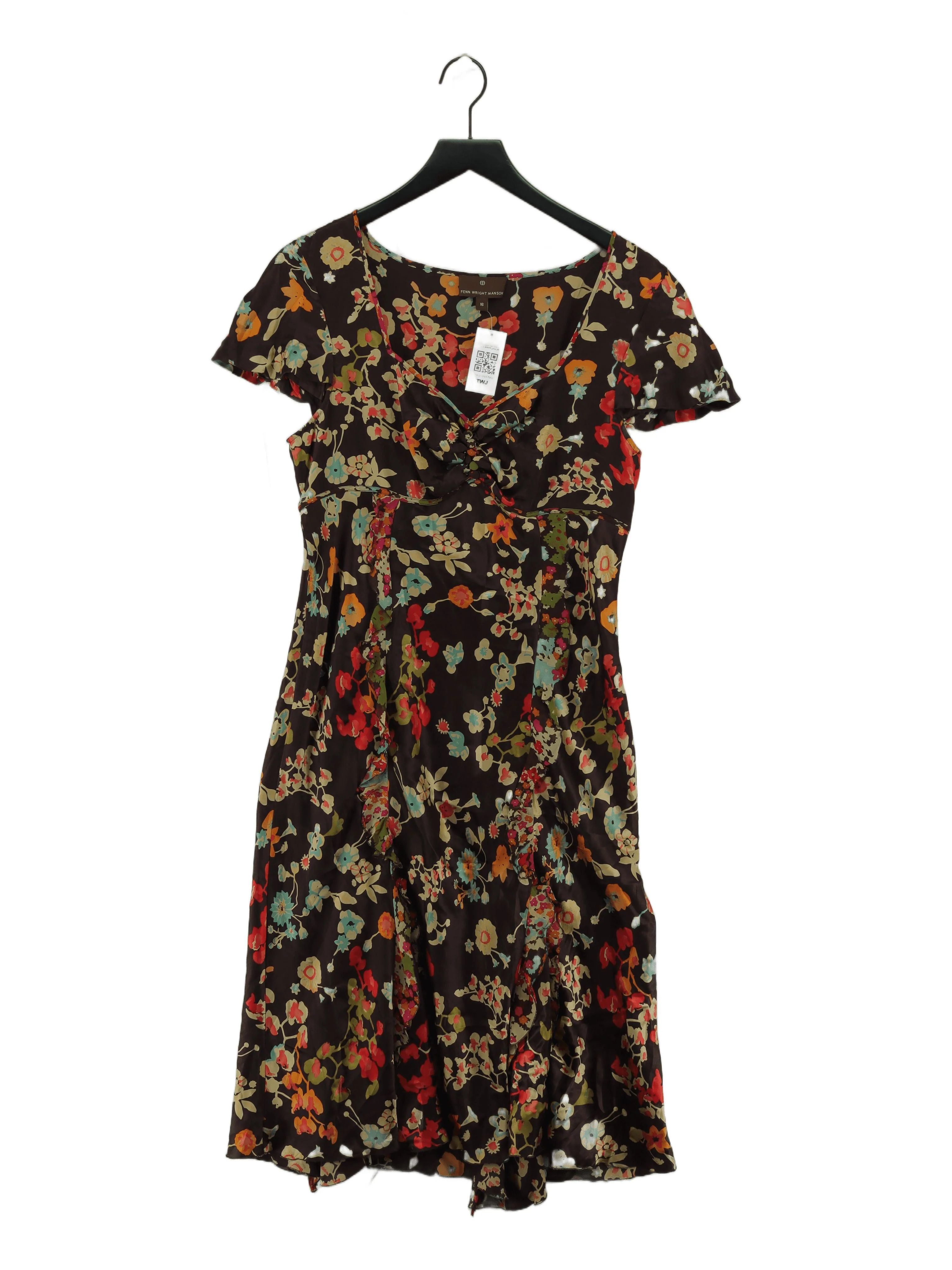 FWM (Fenn Wright Manson) Skater Mini Dress UK16 in Brown