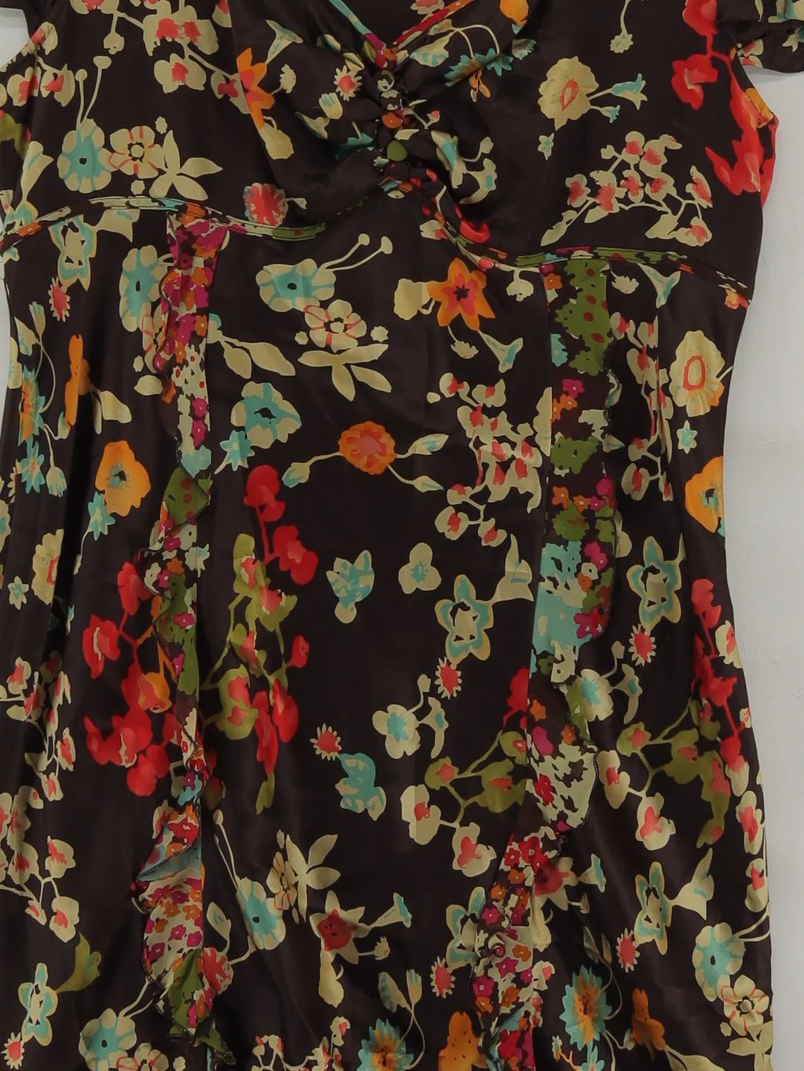 FWM (Fenn Wright Manson) Skater Mini Dress UK16 in Brown - Image 3