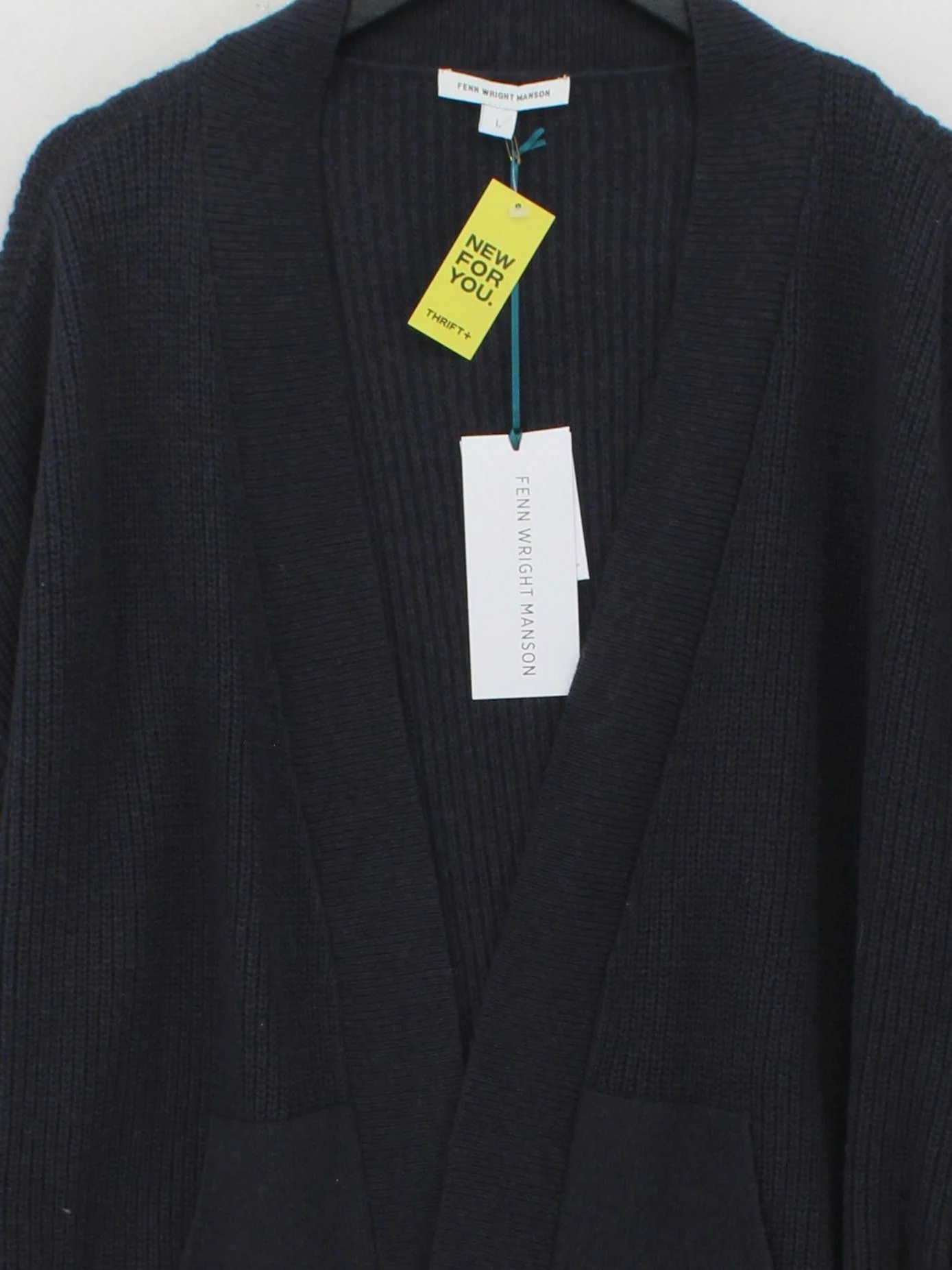 FWM (Fenn Wright Manson) Women's Cardigan L Blue Cotton New with tags - Image 3