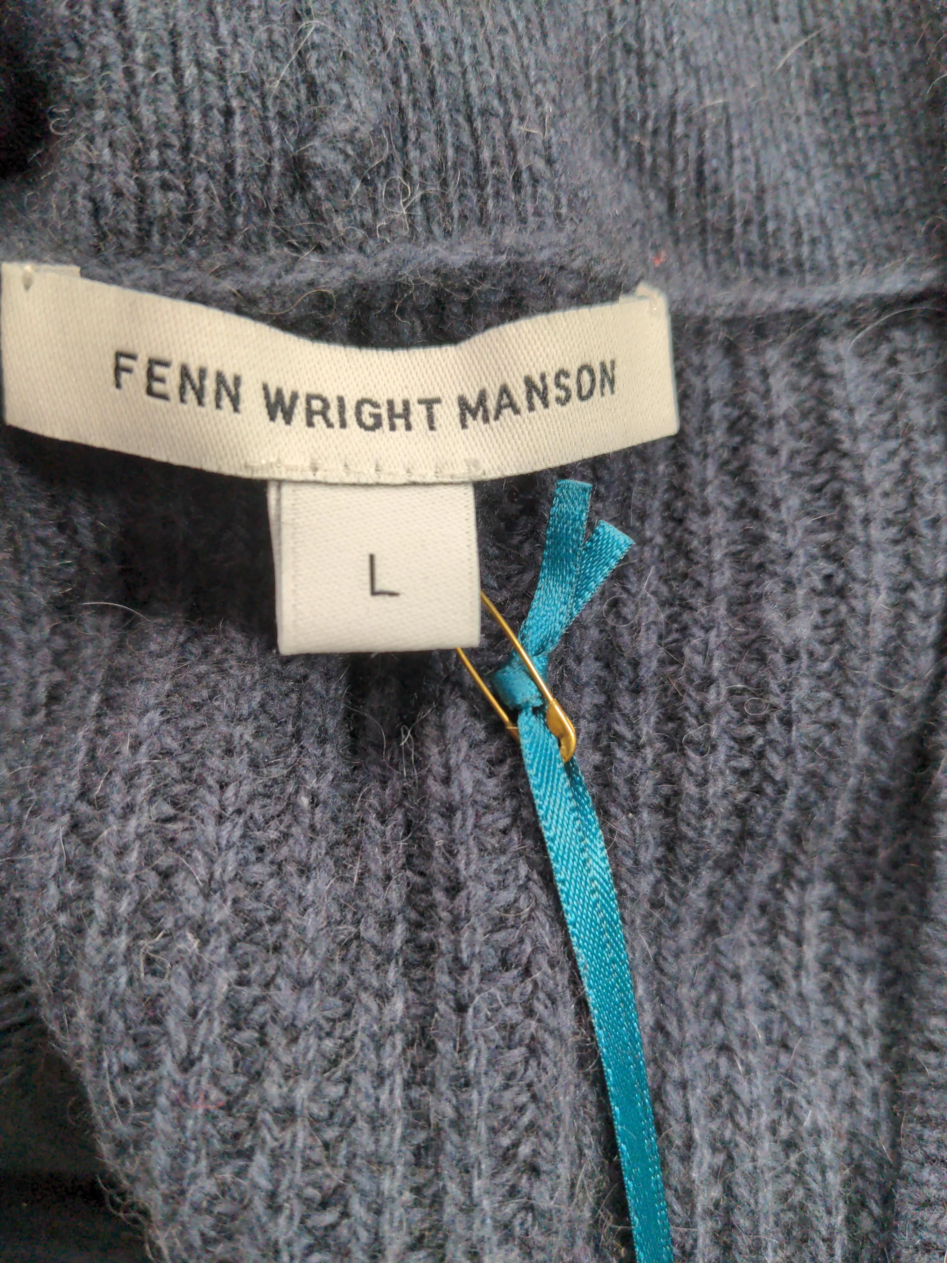 FWM (Fenn Wright Manson) Women's Cardigan L Blue Cotton New with tags - Image 5
