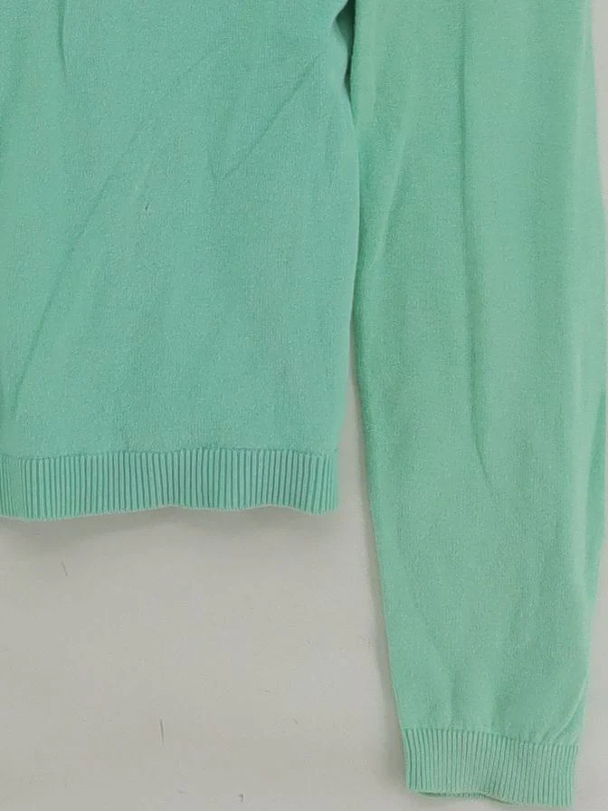 FWM (Fenn Wright Manson) Women's Cardigan S Green Cotton with Silk Cardigan - Image 4