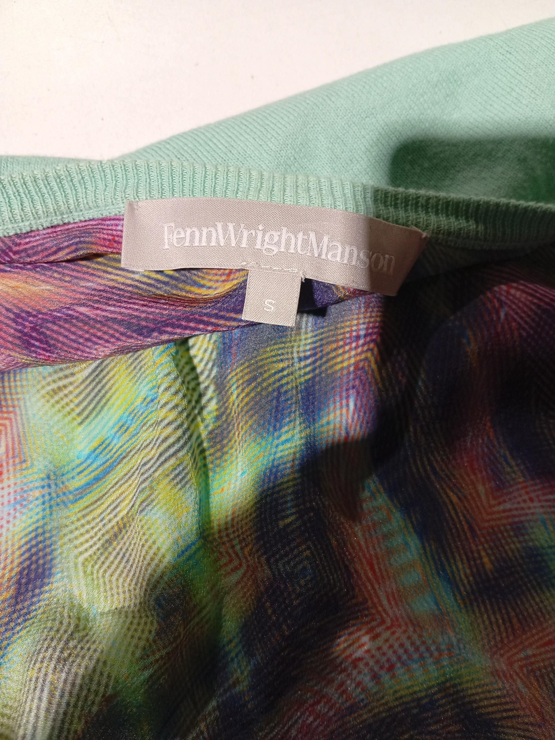 FWM (Fenn Wright Manson) Women's Cardigan S Green Cotton with Silk Cardigan - Image 5