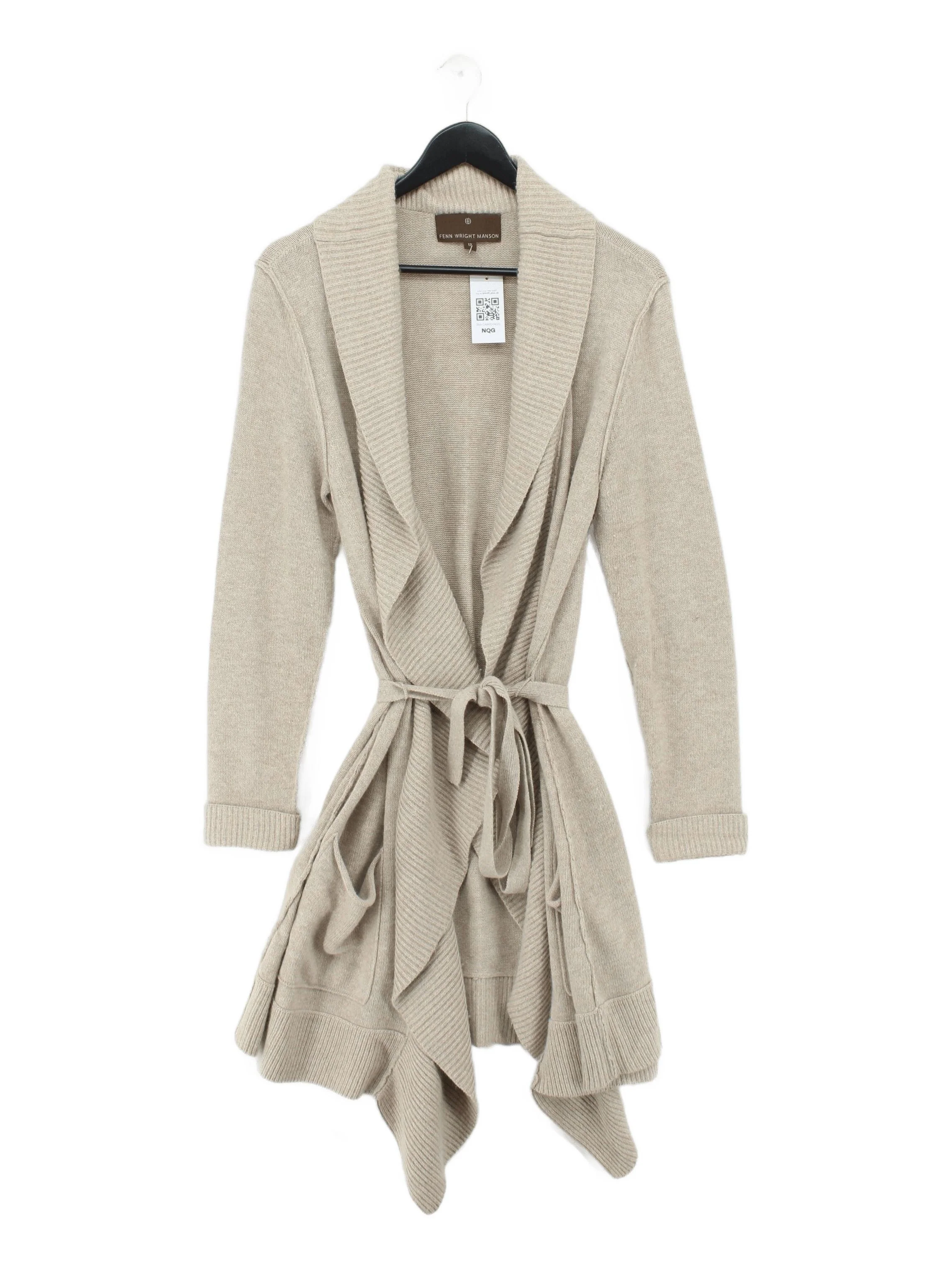 FWM (Fenn Wright Manson) Women's Cardigan UK 12 Cream Cotton