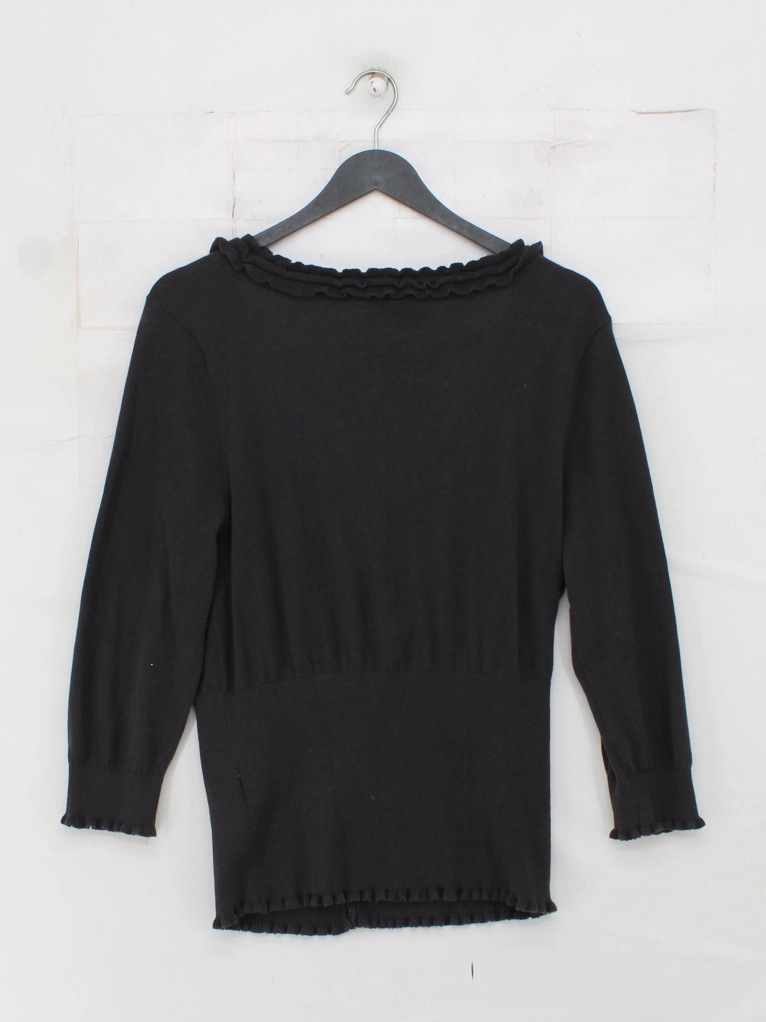 FWM (Fenn Wright Manson) Women's Cardigan UK 14 Black 100% Cotton Cardigan - Image 2