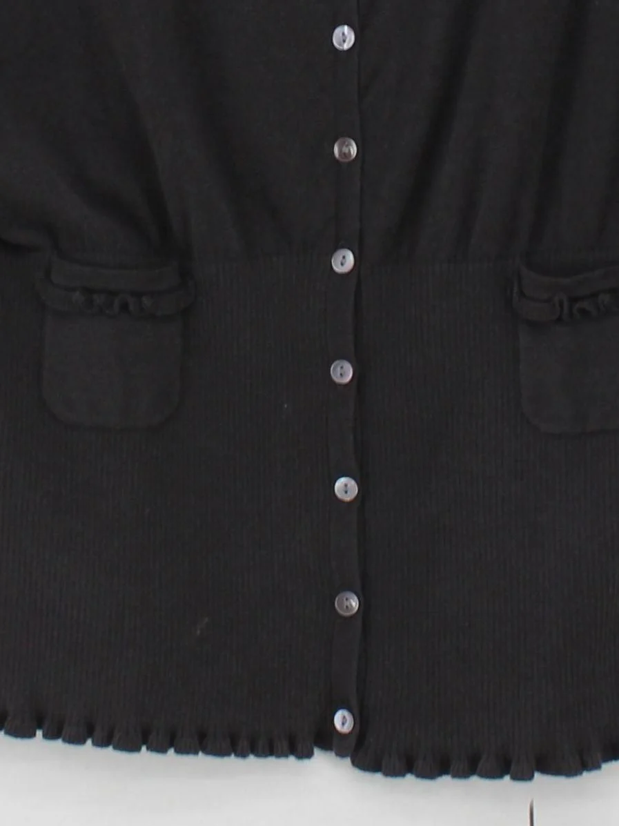 FWM (Fenn Wright Manson) Women's Cardigan UK 14 Black 100% Cotton Cardigan - Image 4