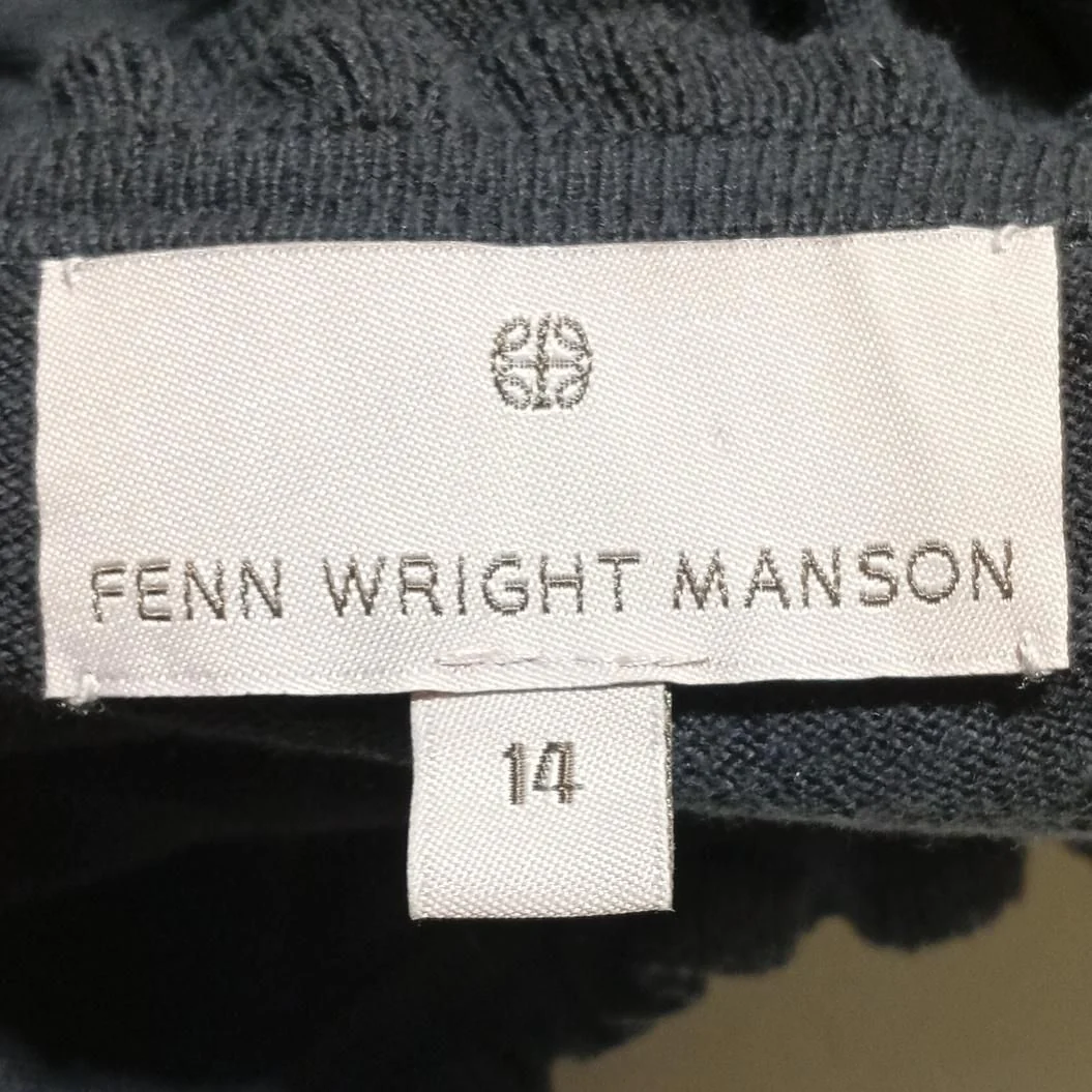 FWM (Fenn Wright Manson) Women's Cardigan UK 14 Black 100% Cotton Cardigan - Image 5