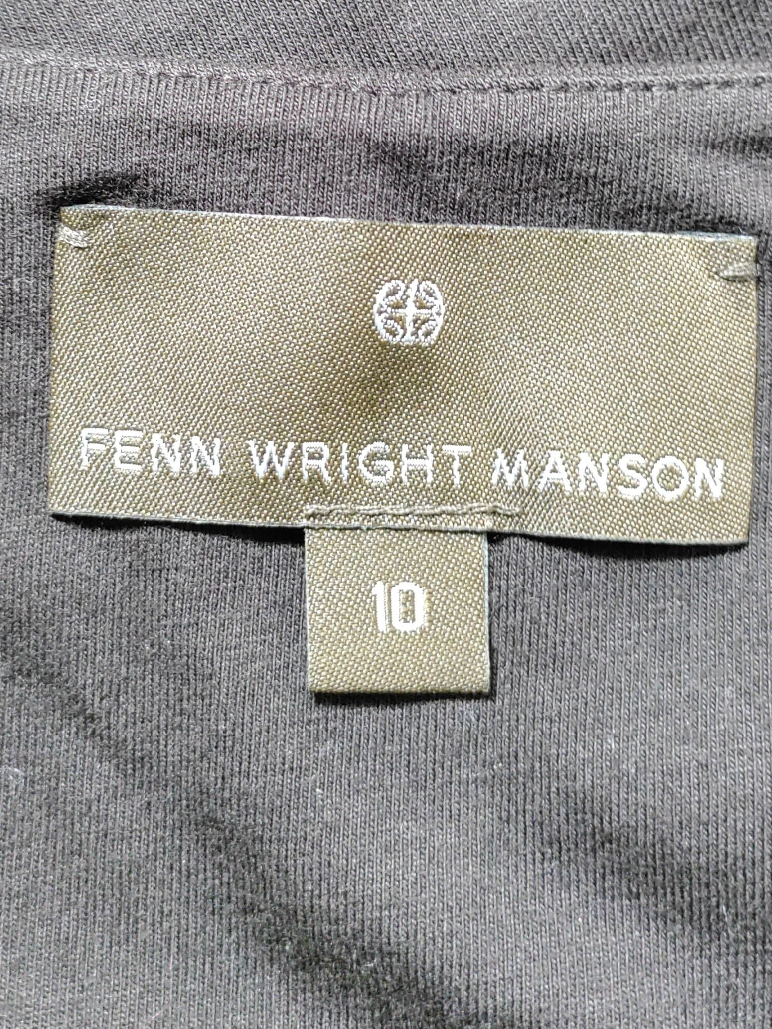 FWM (Fenn Wright Manson) Women's T-Shirt UK 10 Brown Cotton with Elastane Basic - Image 5