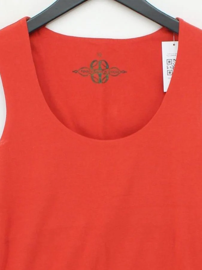 FWM (Fenn Wright Manson) Women's T-Shirt UK 10 Red Cotton with Elastane Basic - Image 3