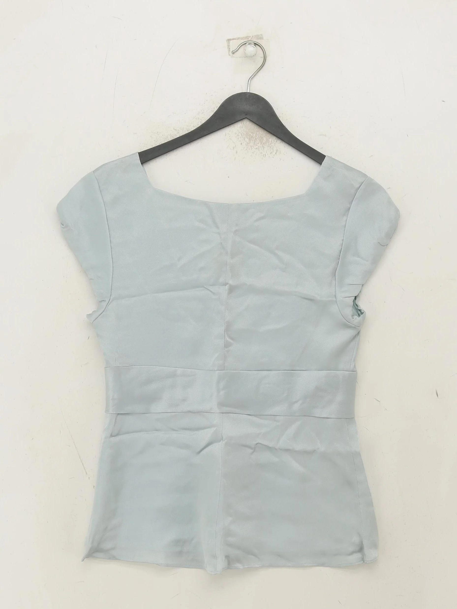 FWM (Fenn Wright Manson) Women's Top UK 10 Blue Silk with Acetate Basic - Image 2