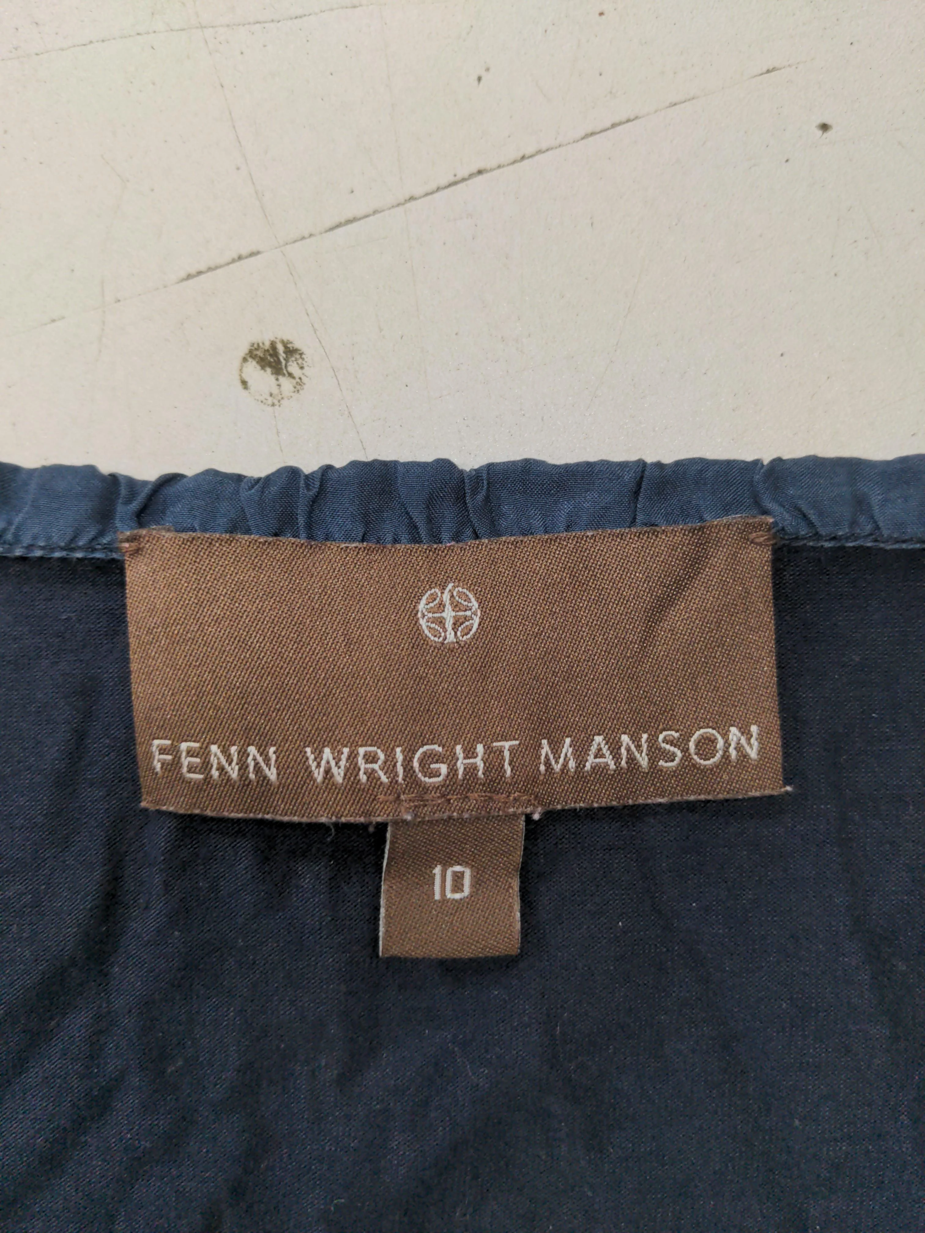 FWM (Fenn Wright Manson) Women's Top UK 10 Blue Viscose - Image 5