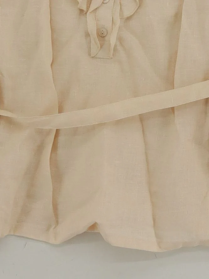 FWM (Fenn Wright Manson) Women's Top UK 12 Cream 100% Linen Basic - Image 4