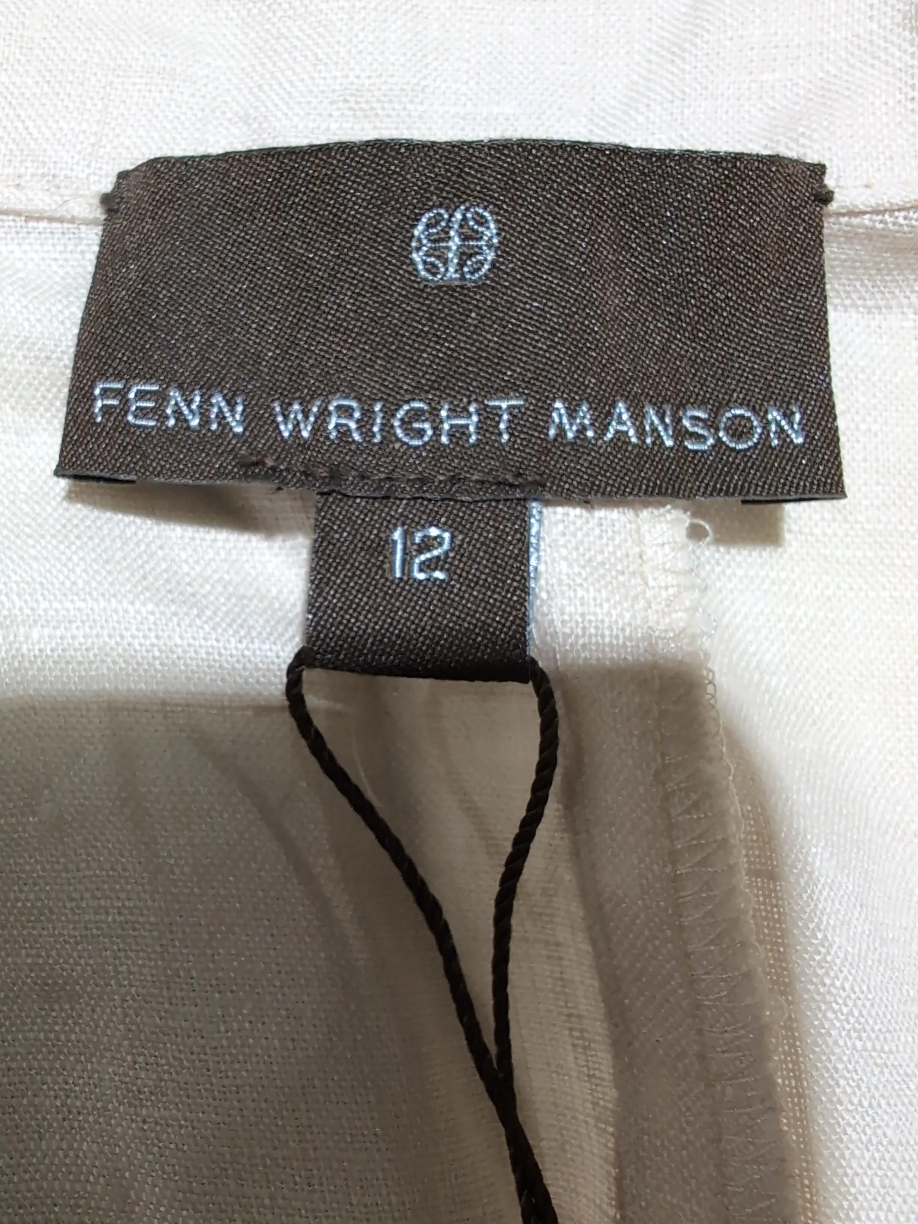 FWM (Fenn Wright Manson) Women's Top UK 12 Cream 100% Linen Basic - Image 5