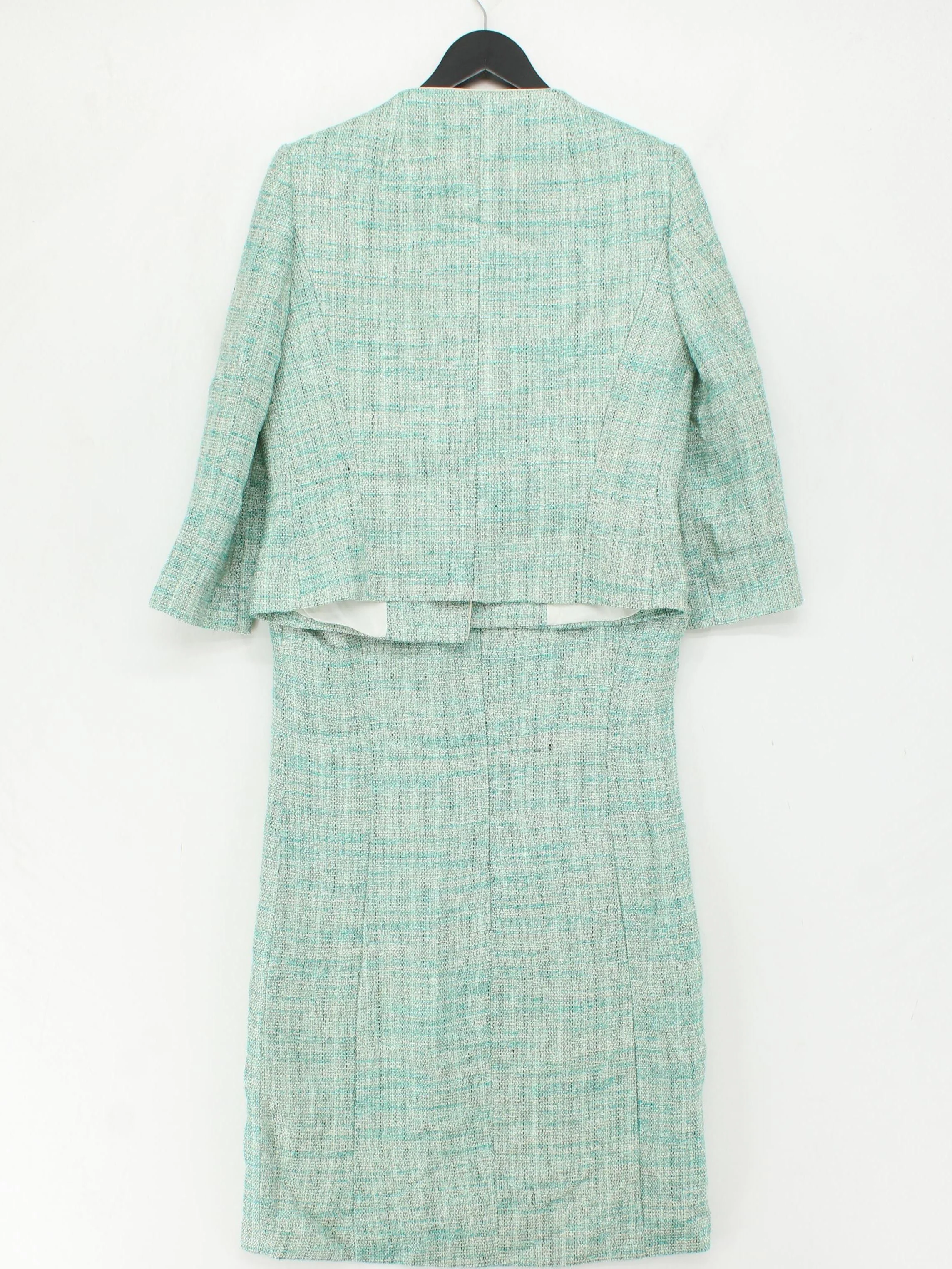 FWM (Fenn Wright Manson) Women's Two Piece Suit UK 12 Green Cotton - Image 2