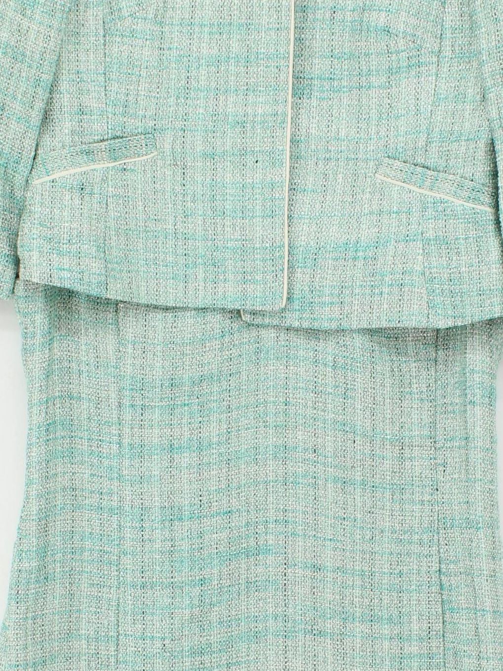 FWM (Fenn Wright Manson) Women's Two Piece Suit UK 12 Green Cotton - Image 3