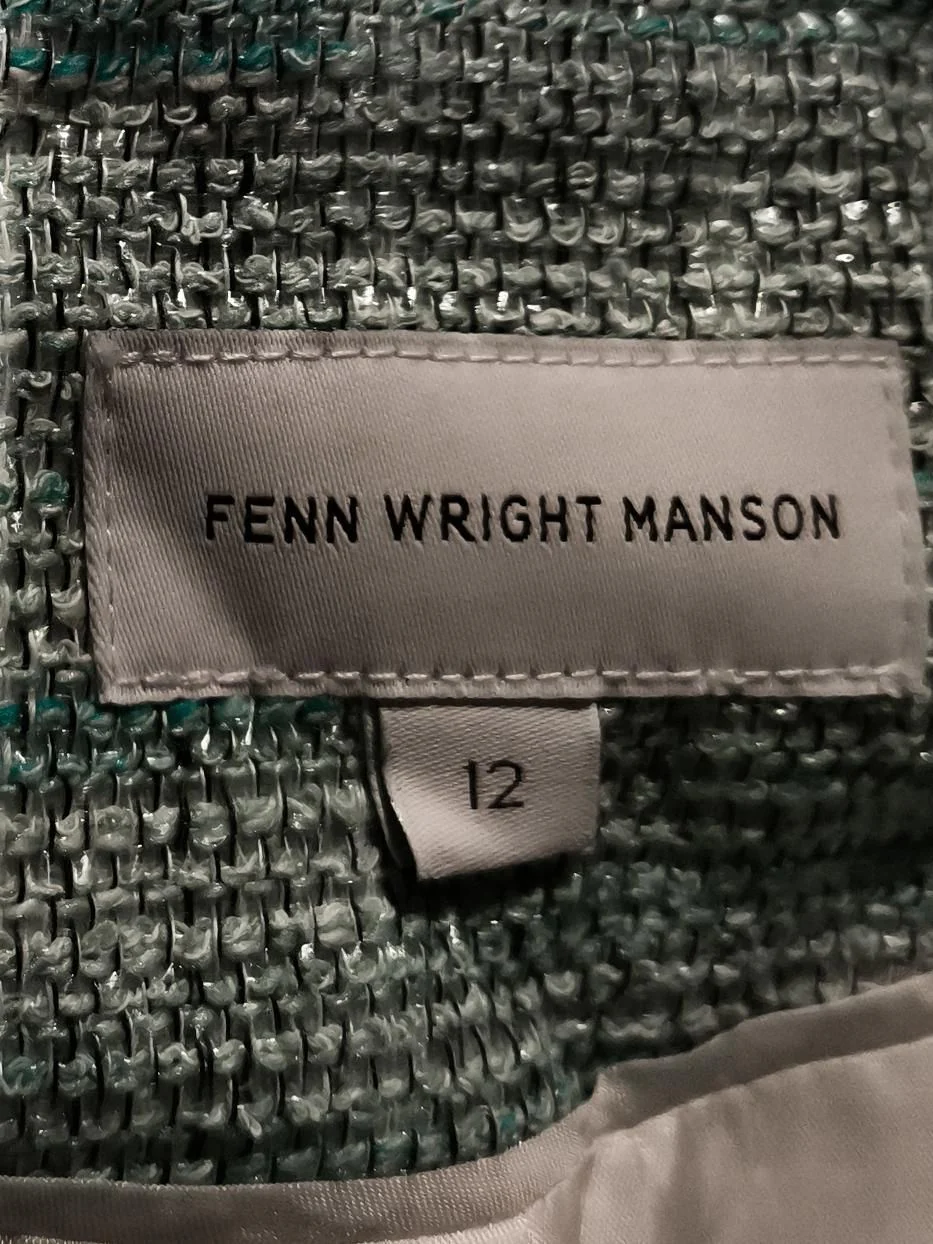 FWM (Fenn Wright Manson) Women's Two Piece Suit UK 12 Green Cotton - Image 6