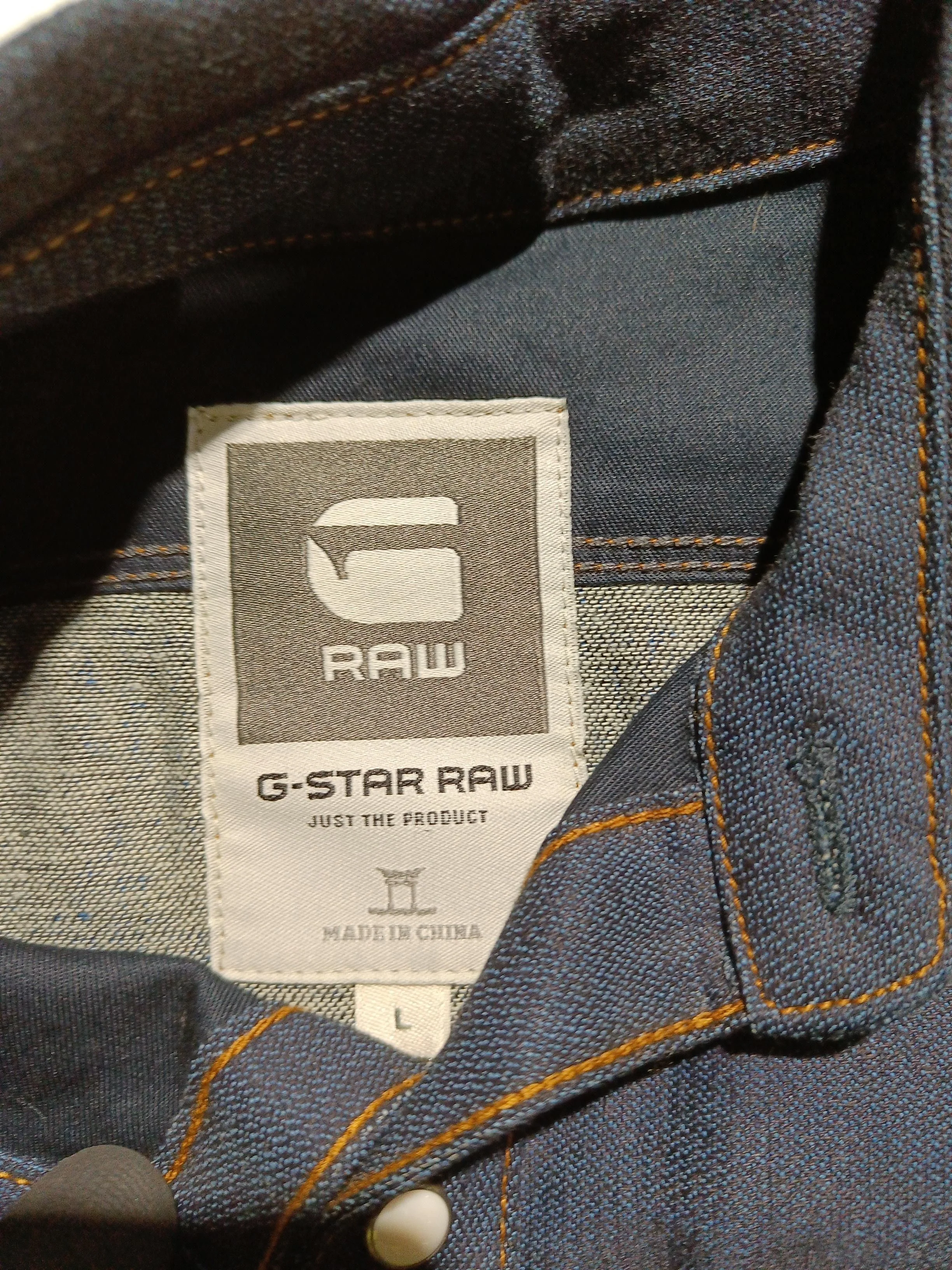 G-Star Raw Men's Shirt L Blue 100% Cotton Basic - Image 5