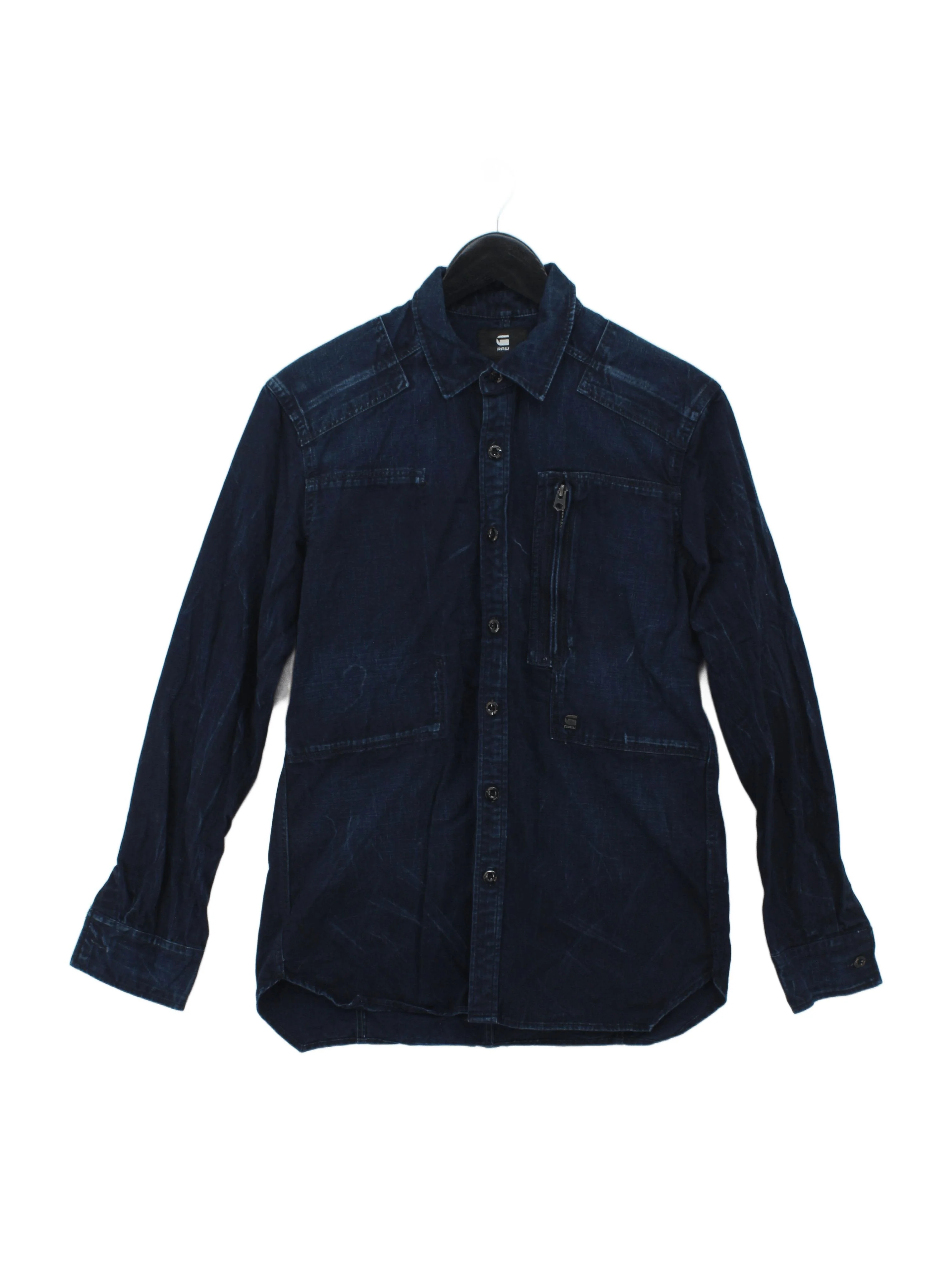 G-Star Raw Men's Shirt M Blue 100% Cotton Basic