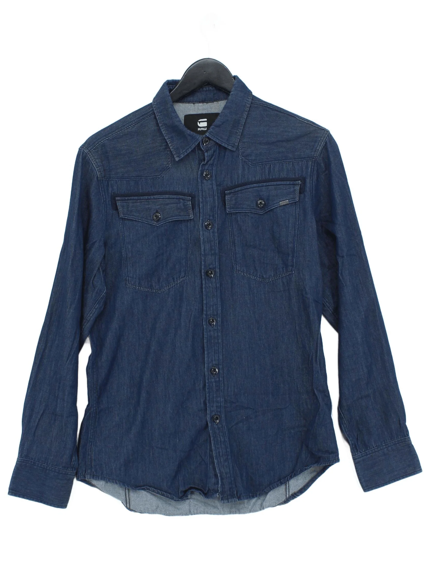 G-Star Raw Men's Shirt S Blue 100% Cotton Basic