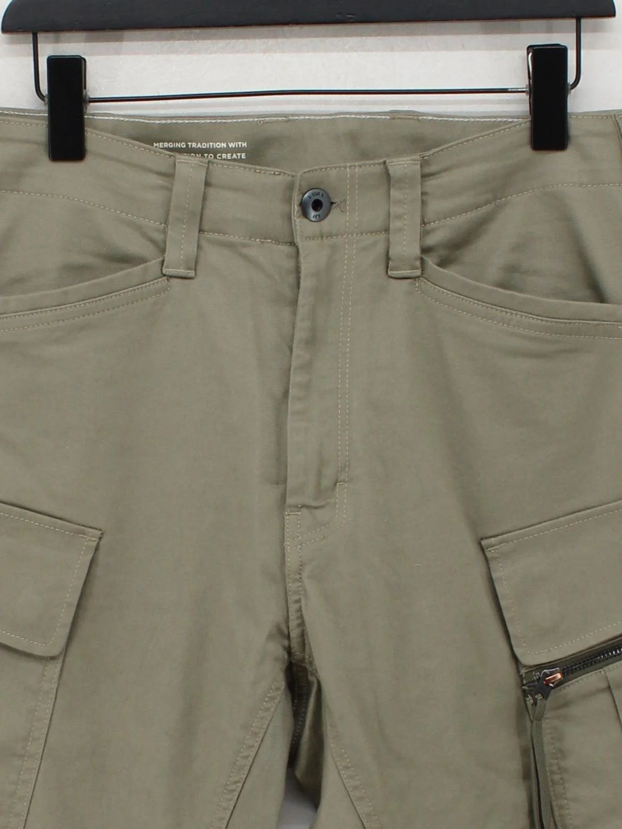 G-Star Raw Men's Trousers M Green 100% Cotton Tapered Cargo - Image 3