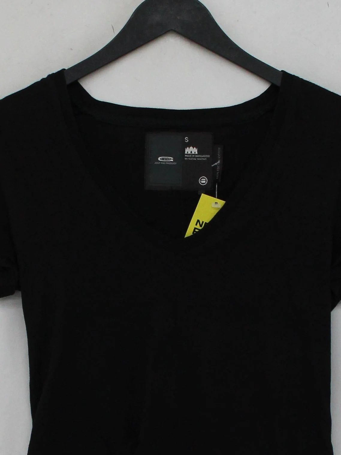 G-Star Raw Women's T-Shirt S Black 100% Cotton Short Sleeve V-Neck Basic - Image 3