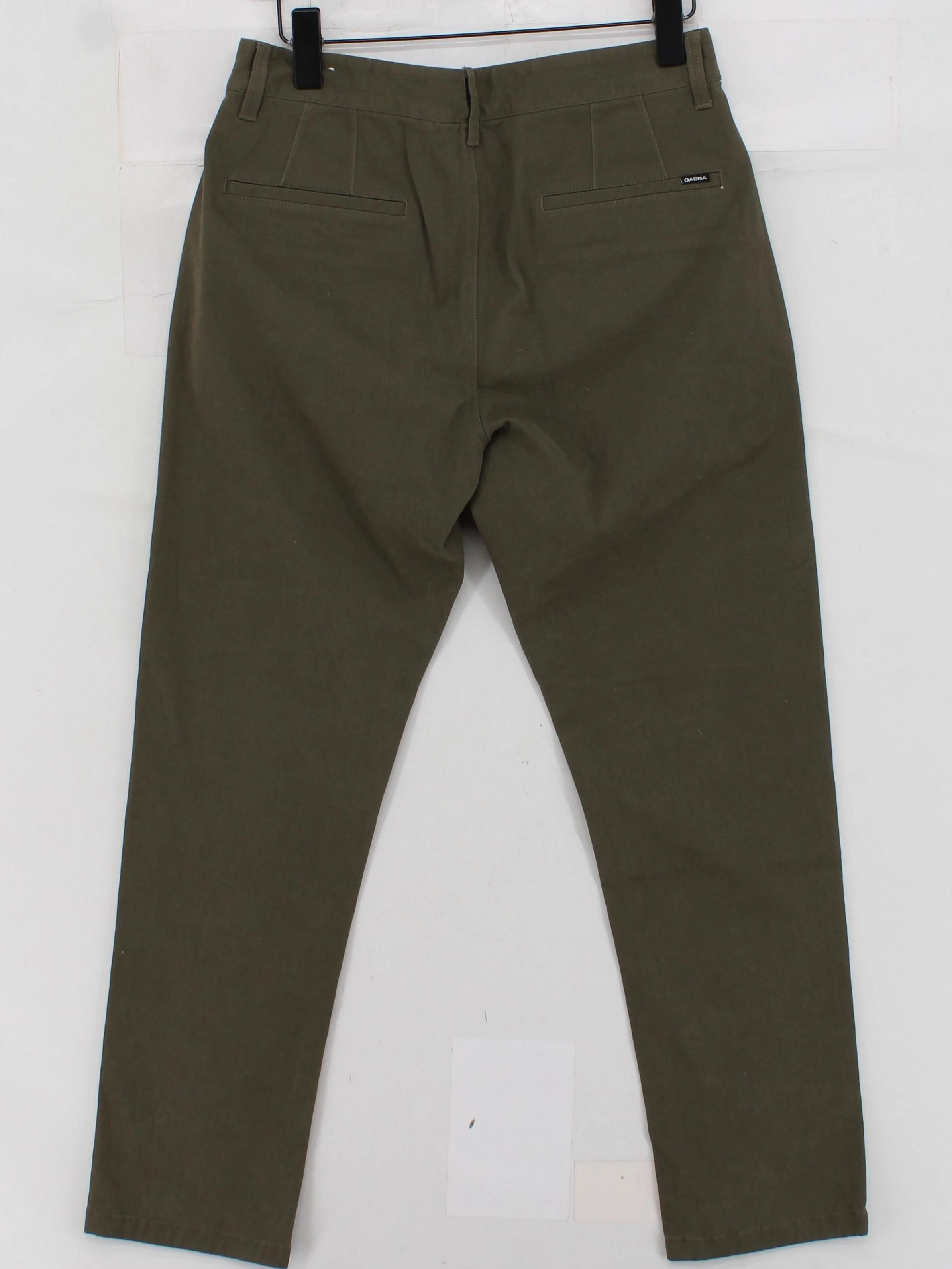 Gabba Men's Trousers W 29 in Green Cotton with Elastane Tapered Chino - Image 2