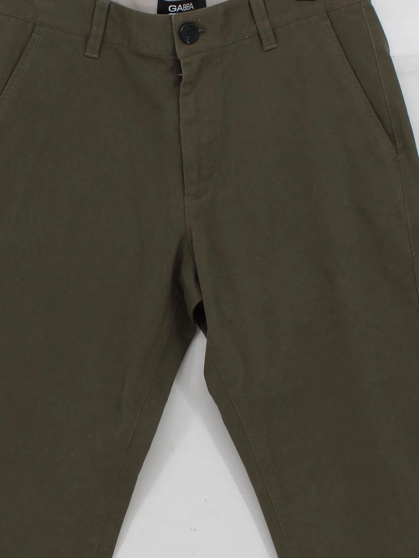 Gabba Men's Trousers W 29 in Green Cotton with Elastane Tapered Chino - Image 3