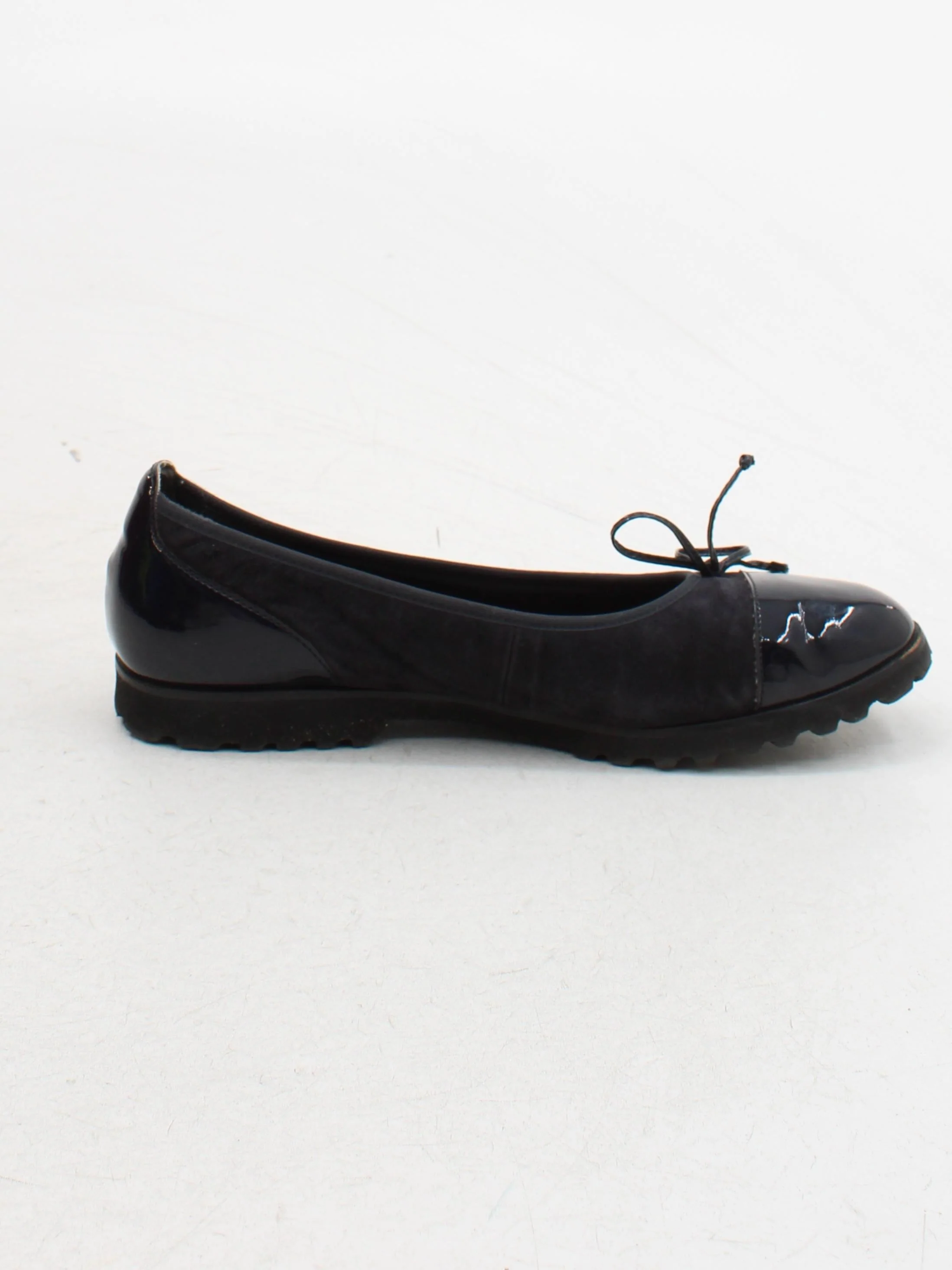 Gabor Women's Flat Shoes UK 7 Black Suede with Leather Ballet - Image 5