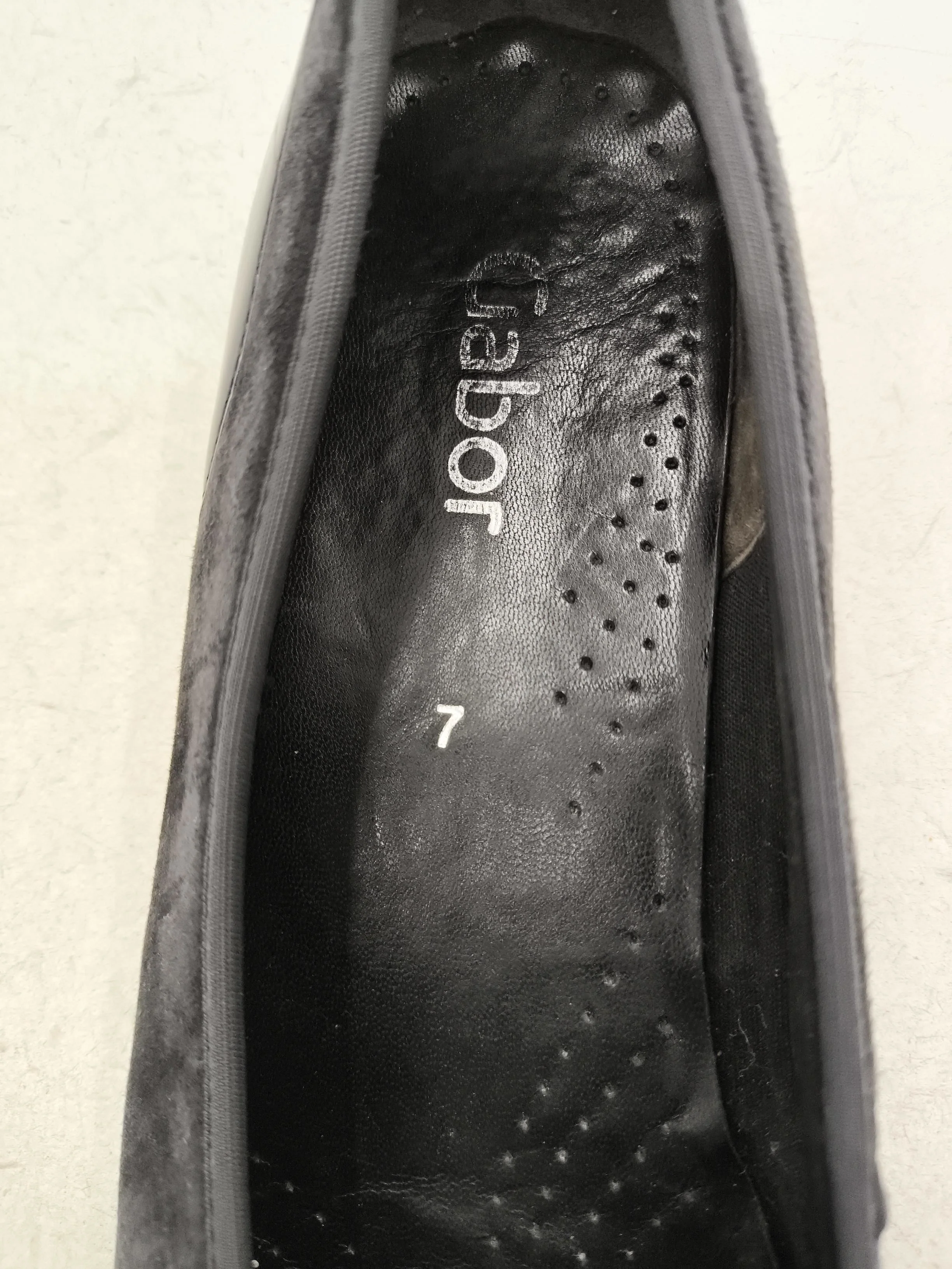 Gabor Women's Flat Shoes UK 7 Black Suede with Leather Ballet - Image 6