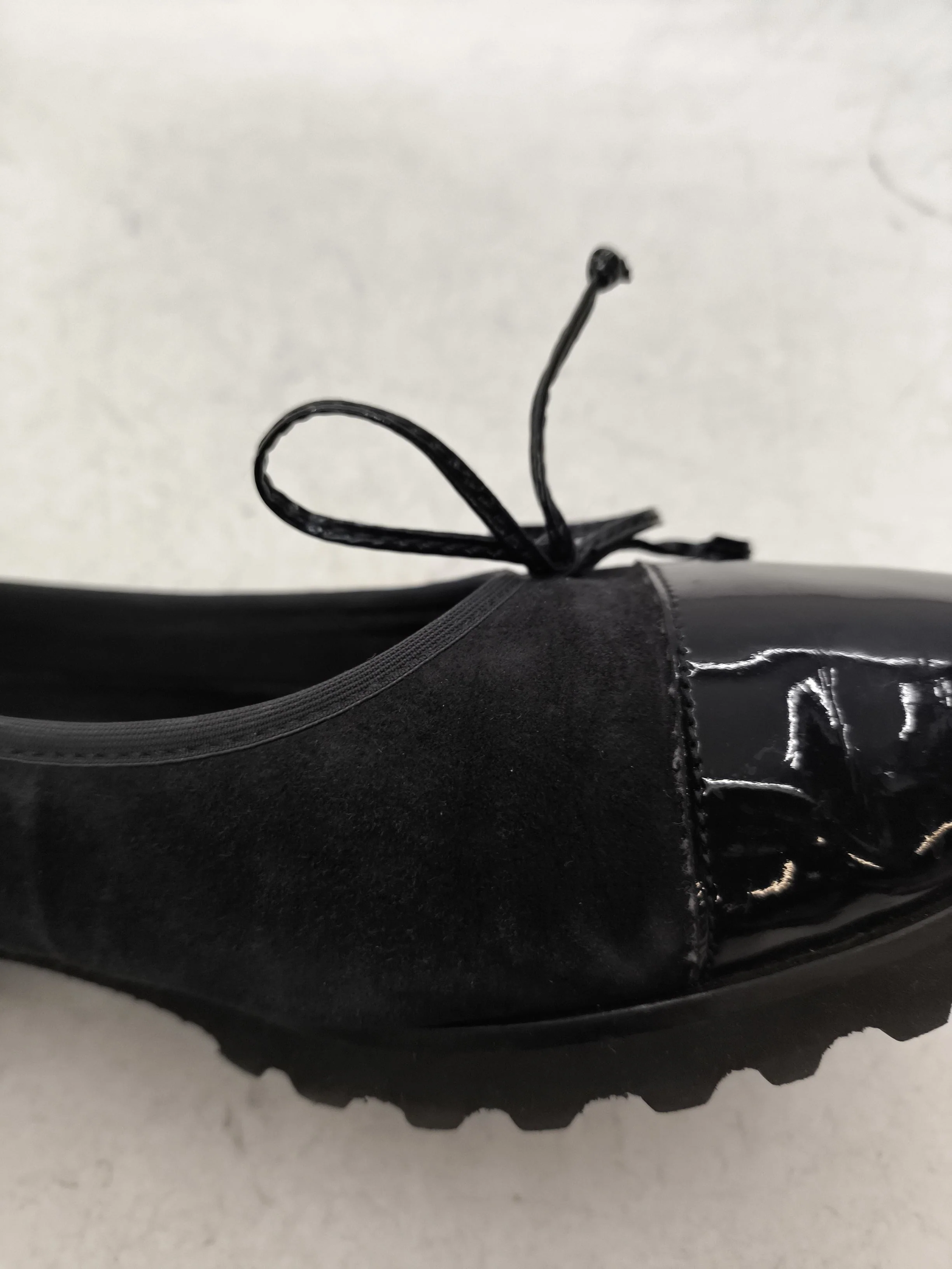 Gabor Women's Flat Shoes UK 7 Black Suede with Leather Ballet - Image 9