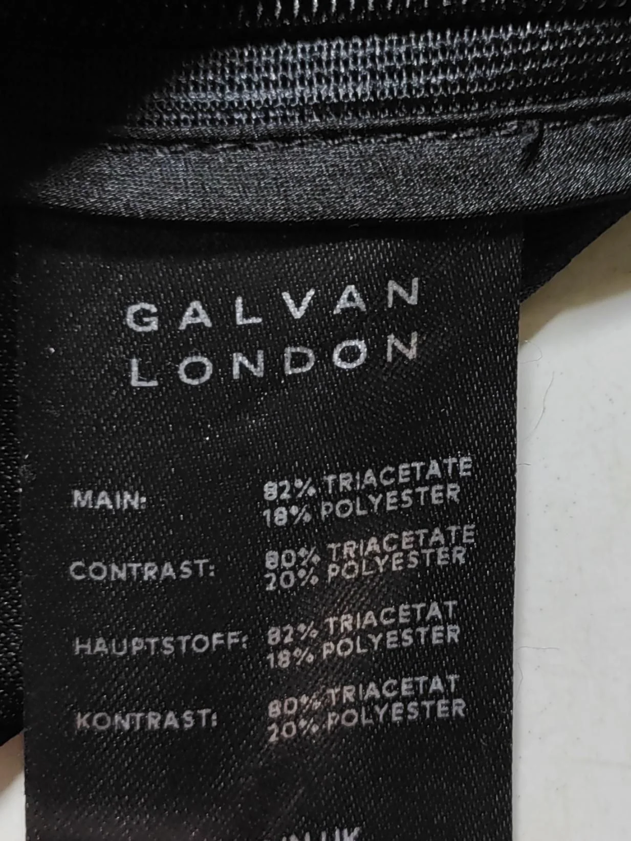 Galvan London Women's Trousers UK 12 Black Acetate with Polyester Straight Chino - Image 6