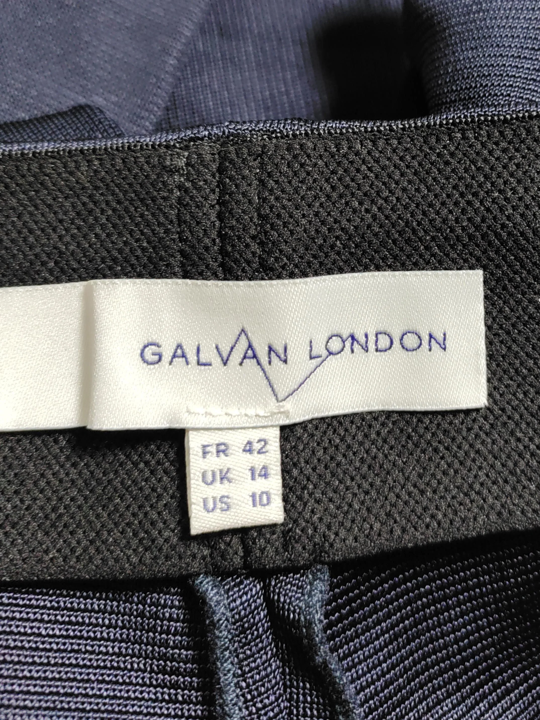 Galvan London Women's Trousers UK 14 Blue Viscose with Polyamide, Elastane Chino - Image 7