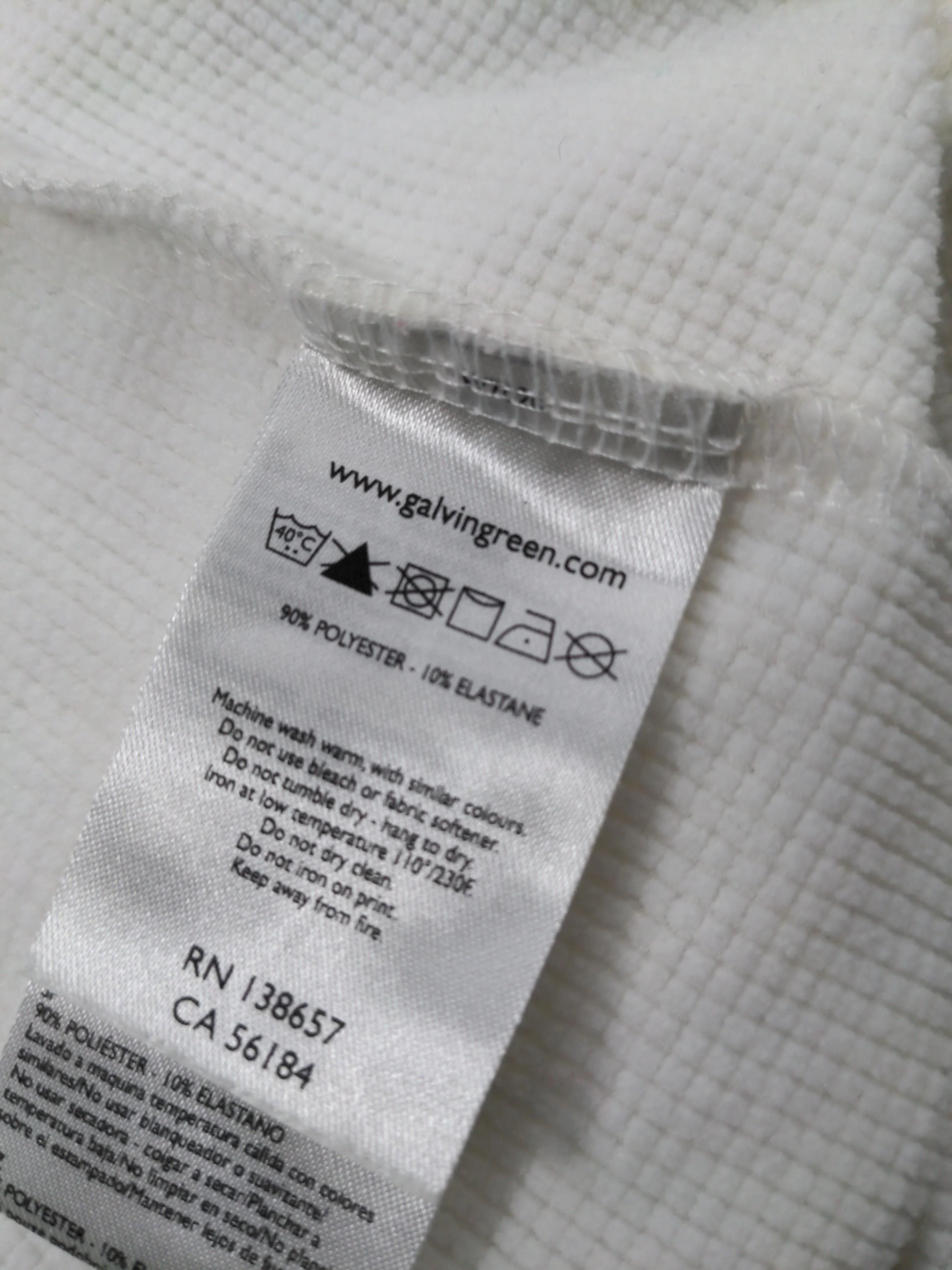 Galvin Green Men's Coat M White Polyester with Elastane Overcoat - Image 7