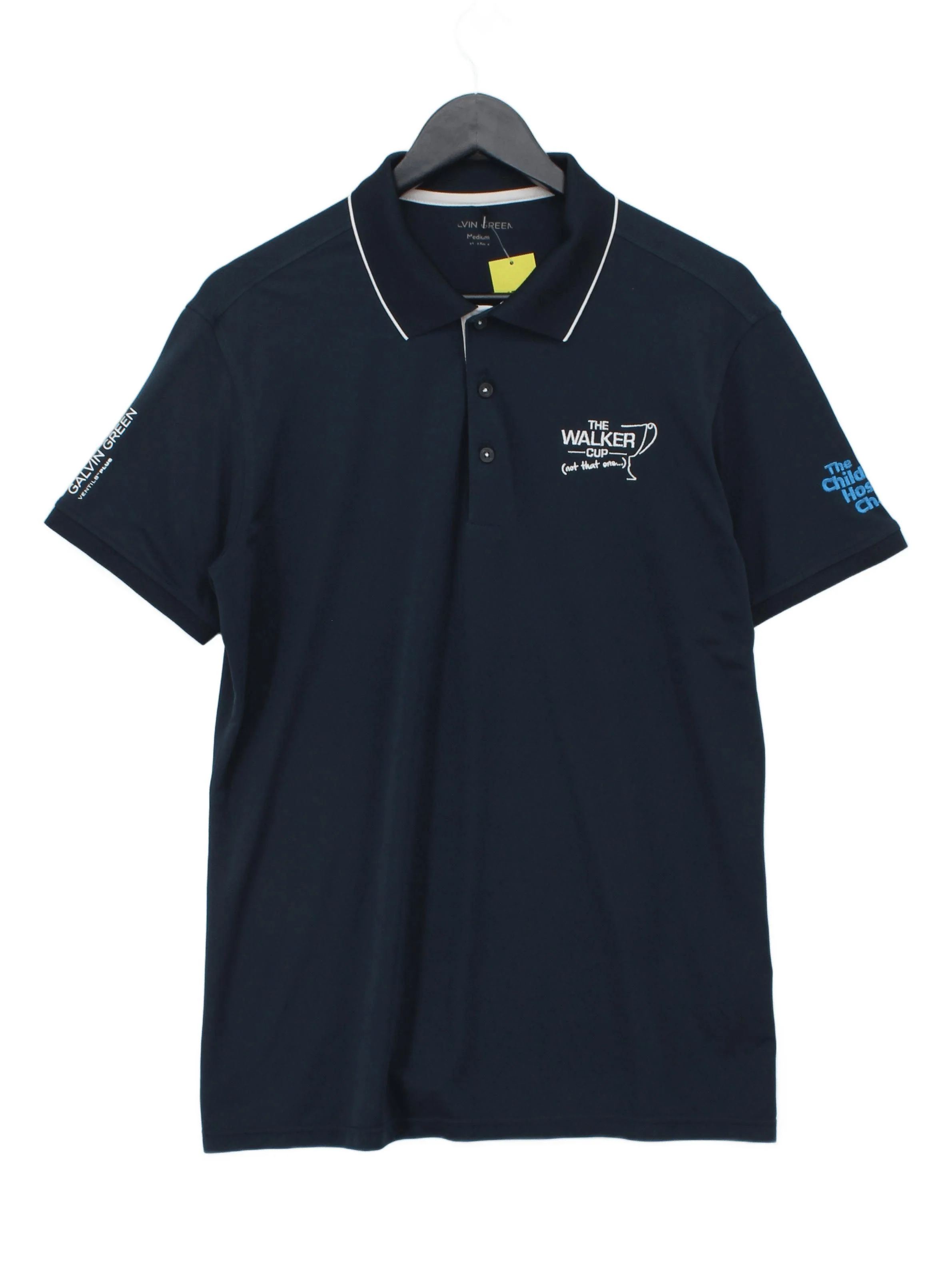 Galvin Green Men's Polo M Blue Polyester with Elastane Basic