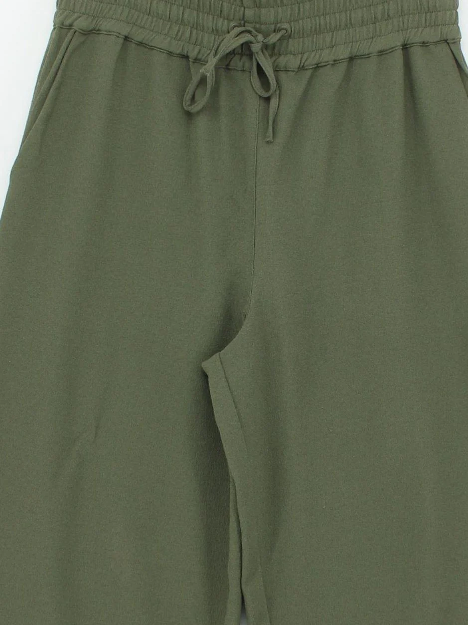 Ganni Men's Sports Bottoms M Green Polyester with Elastane Wide-Leg Sweatpants - Image 3
