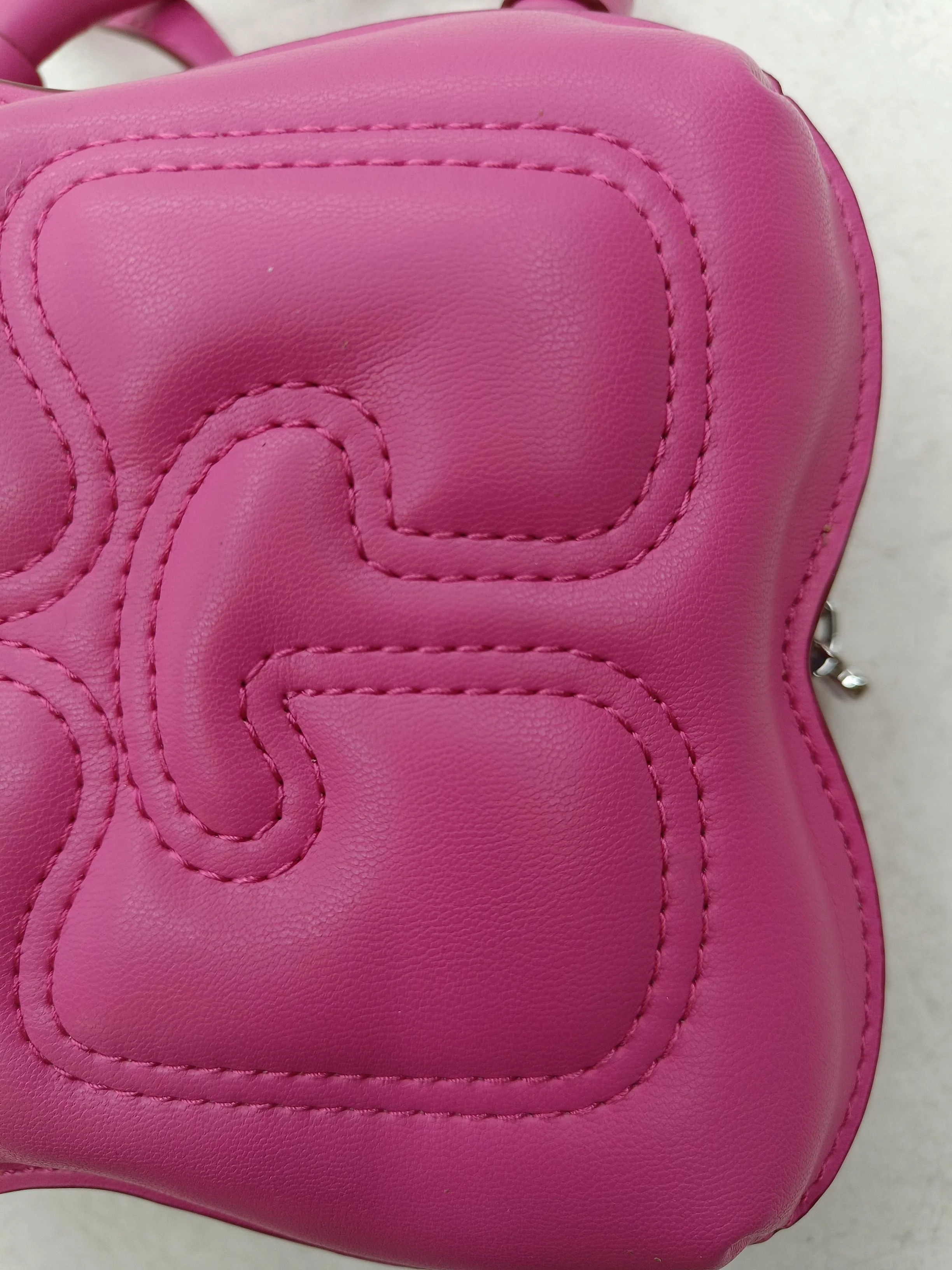 Ganni Women's Bag Pink Animal Print 100% Leather Shoulder Bag - Image 3