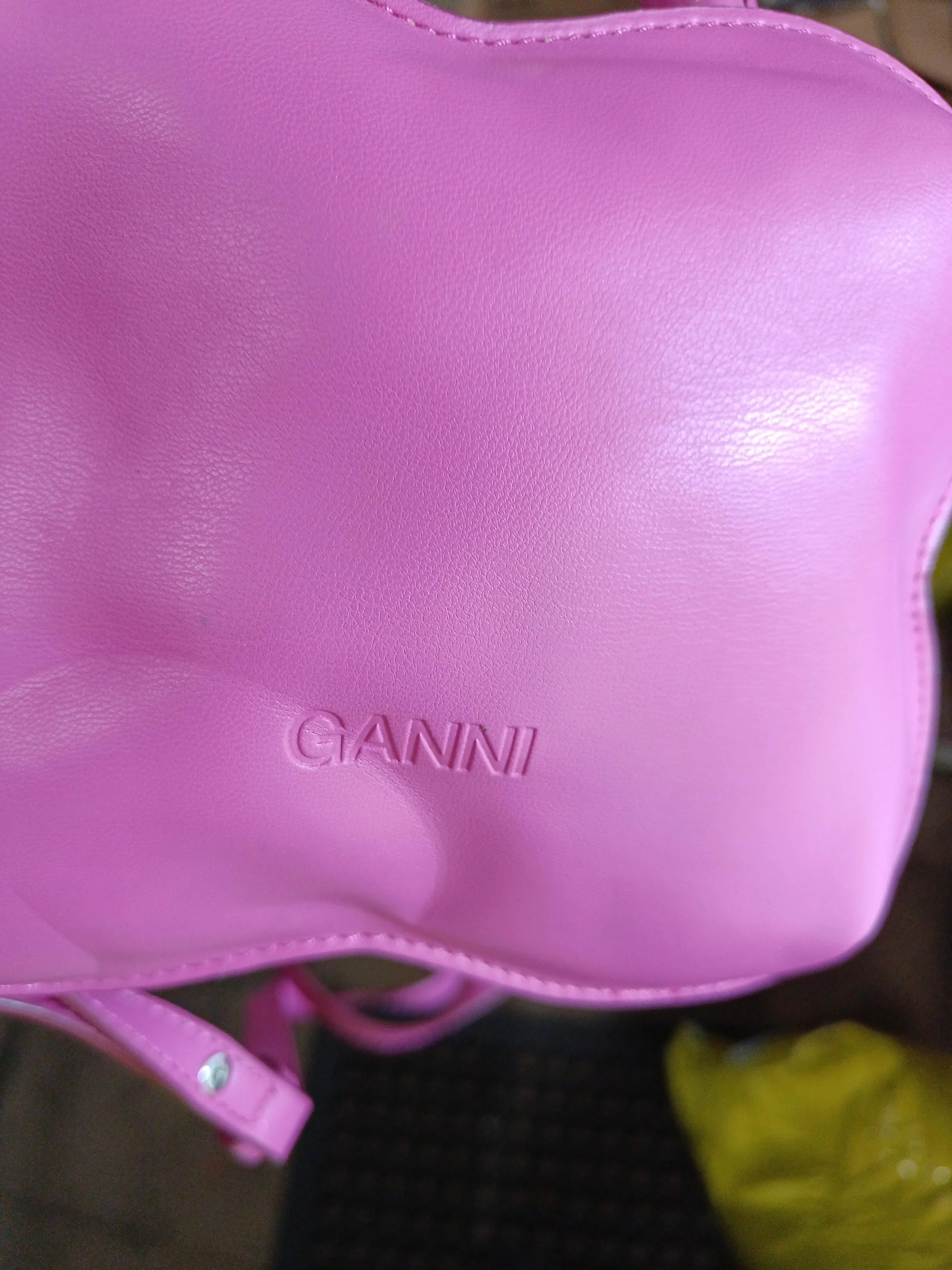 Ganni Women's Bag Pink Animal Print 100% Leather Shoulder Bag - Image 6