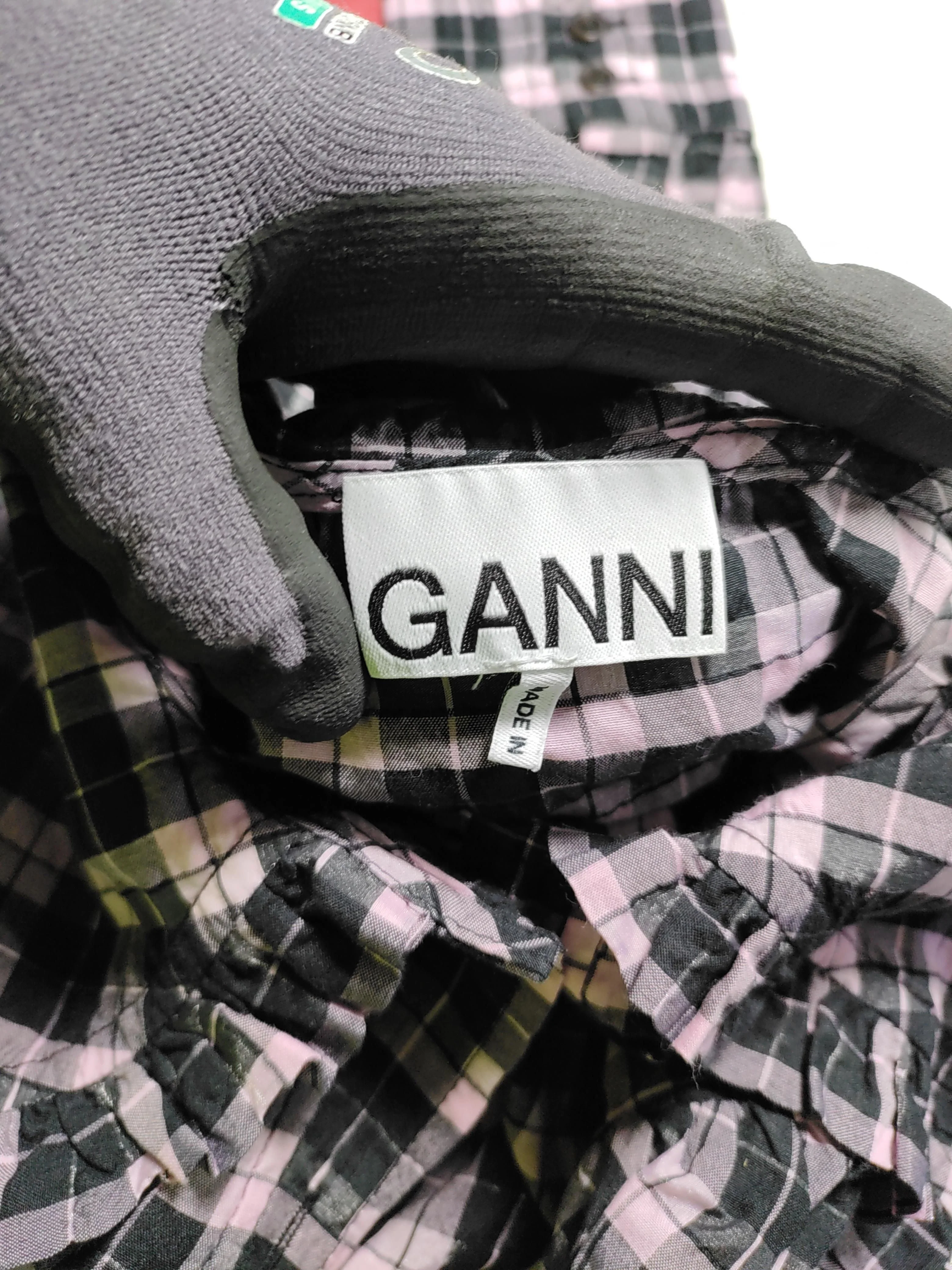 Ganni Women's Blouse UK 8 Multi Cotton with Polyester, Polyamide Basic - Image 5