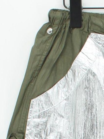 Ganni Women's Shorts UK 8 Green 100% Nylon Sweat - Image 4