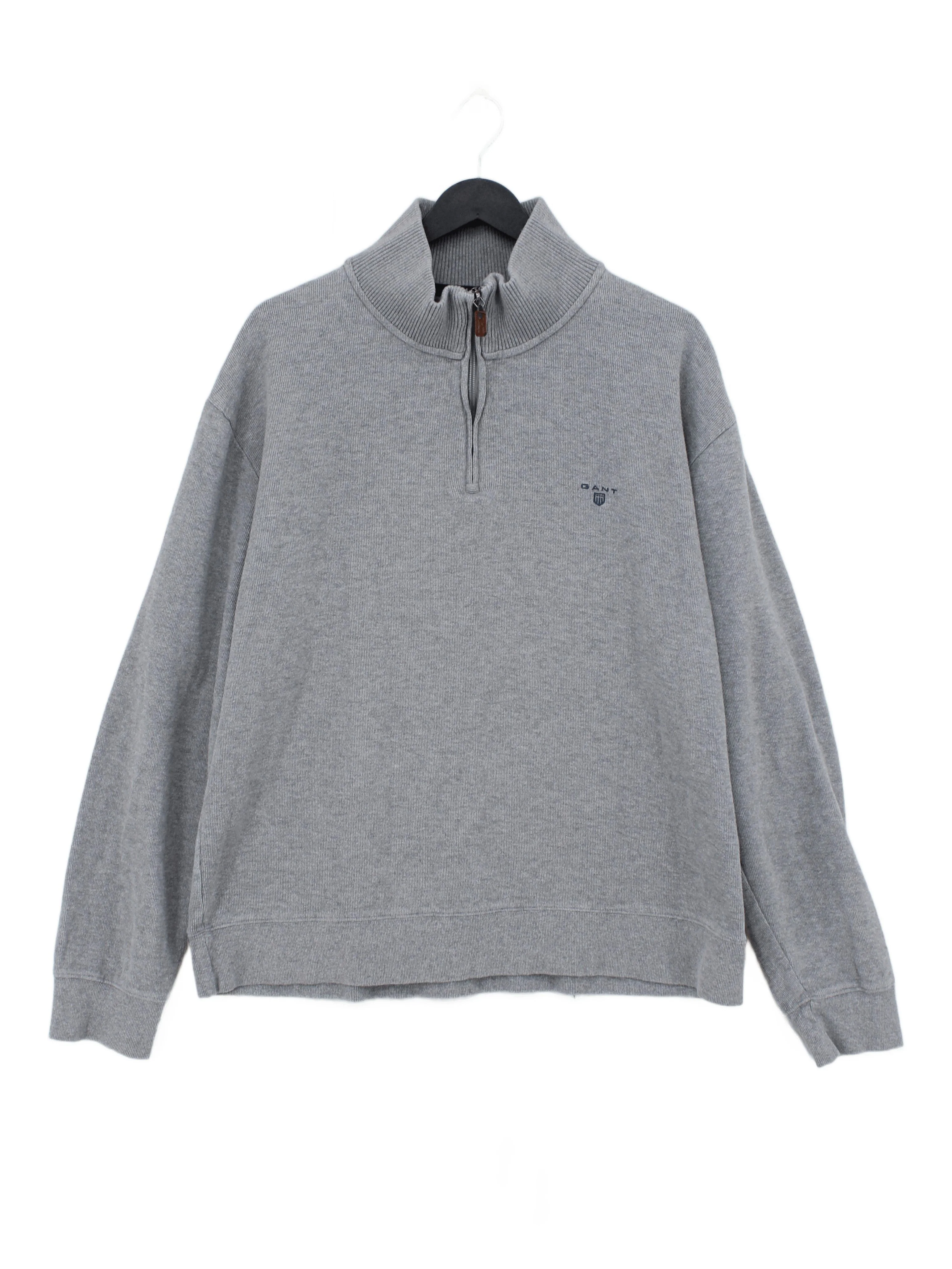 Gant Men's Hoodie XL Grey 100% Cotton Pullover