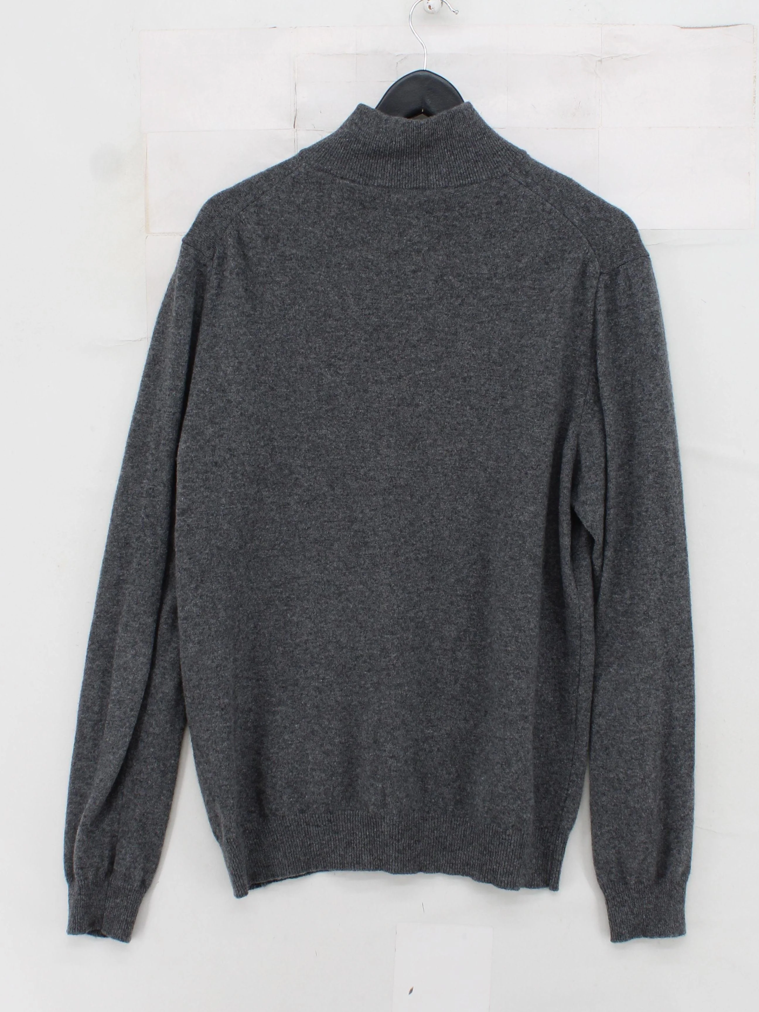 Gant Men's Jumper L Grey Wool with Polyamide Mock Neck Pullover - Image 2
