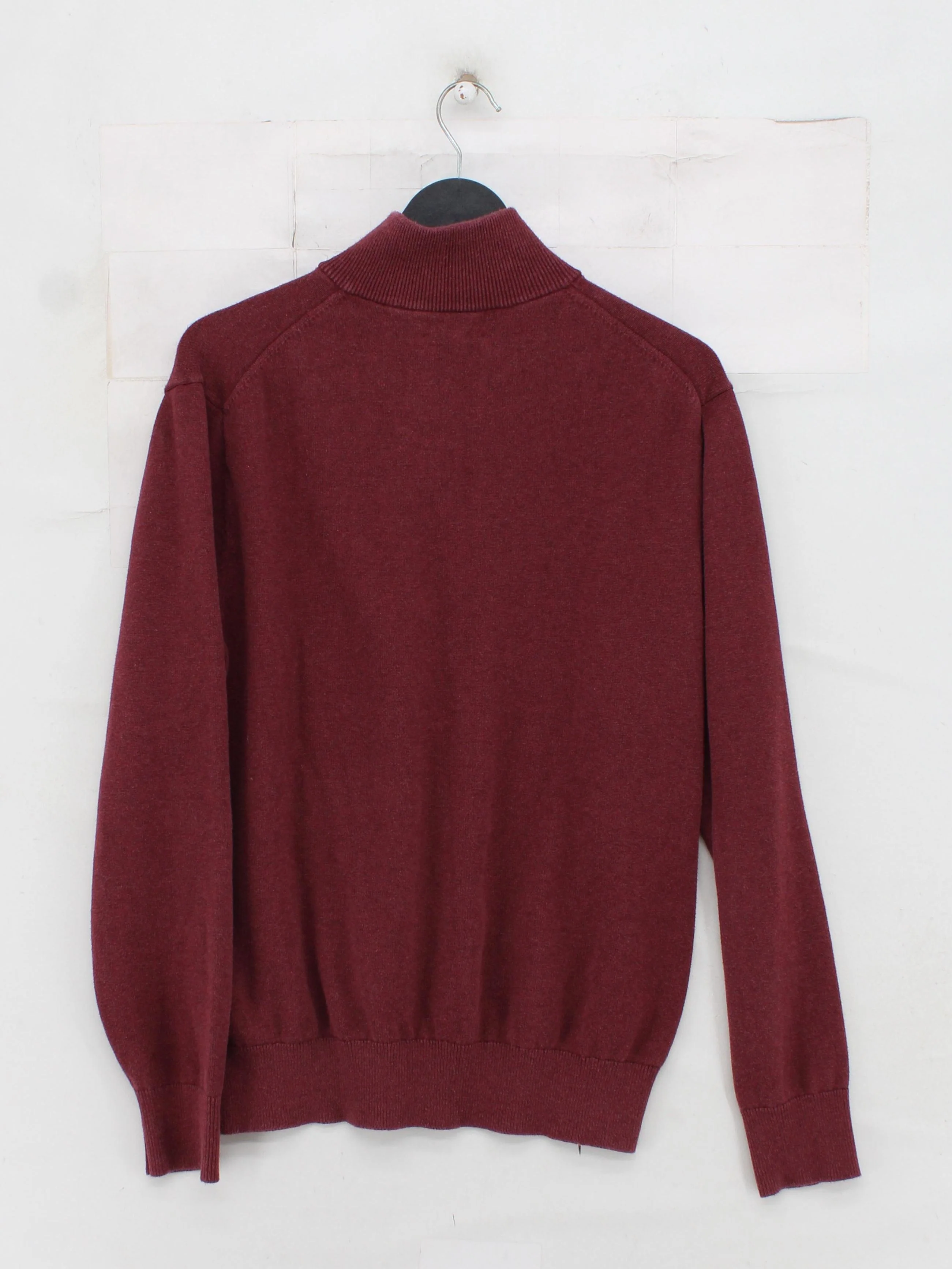 Gant Men's Jumper L Red 100% Cotton High Neck Pullover - Image 2