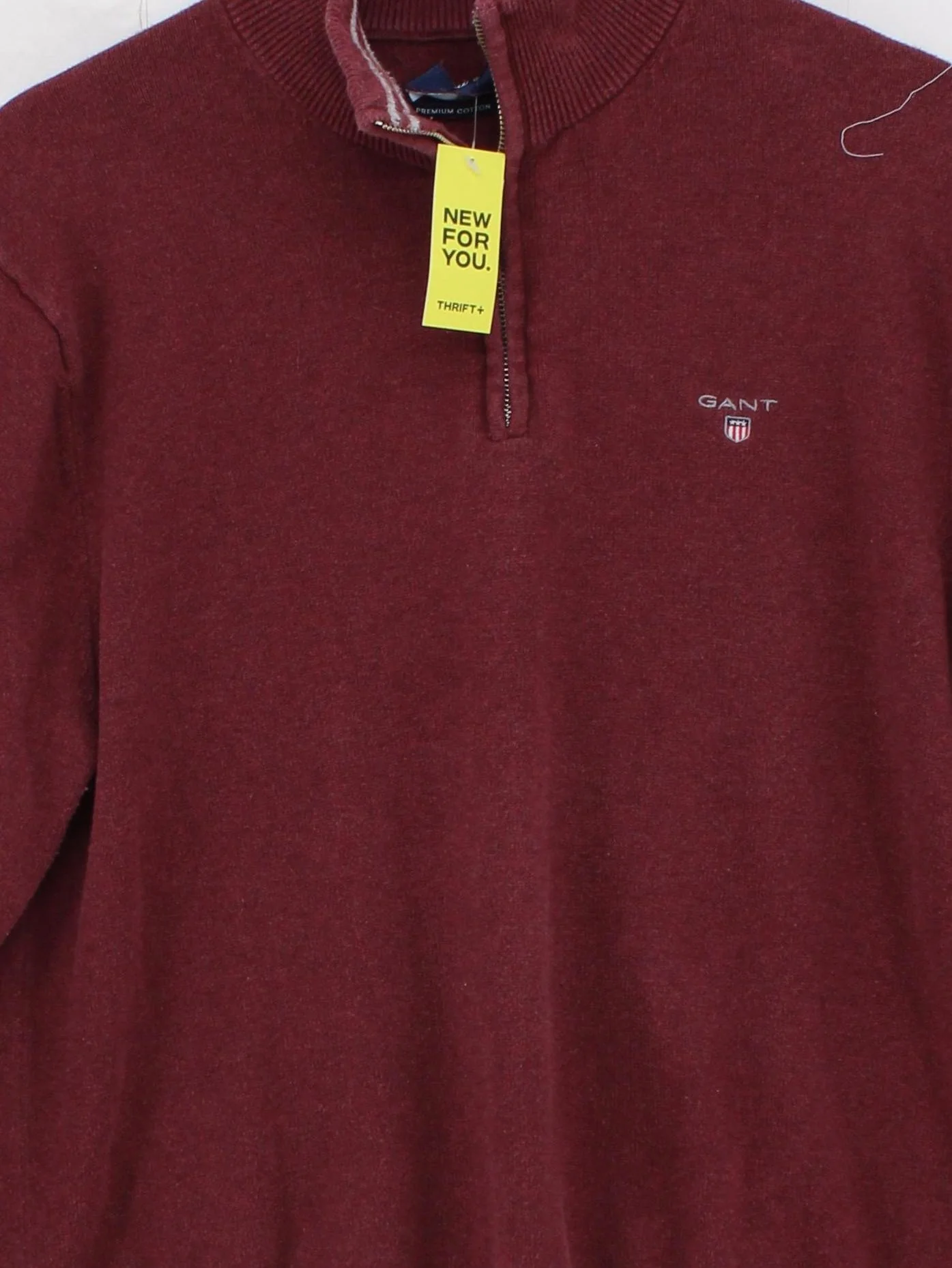 Gant Men's Jumper L Red 100% Cotton High Neck Pullover - Image 3